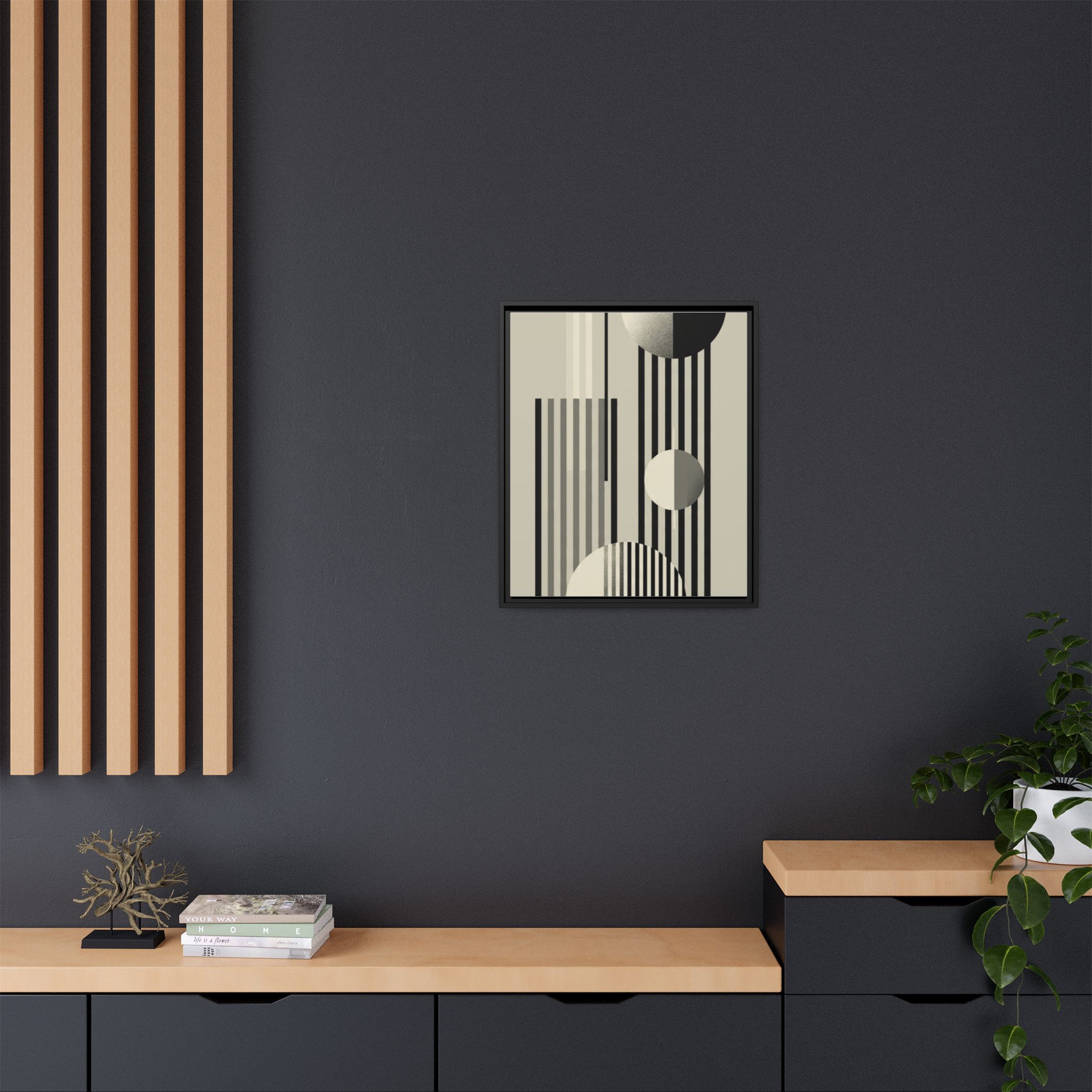 Abstract Geometric Canvas Print — Framed Matte Wall Art - Image 236