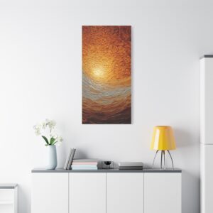 Abstract Sunrise Ocean Matte Canvas Wall Art — Stretched 1.25"
