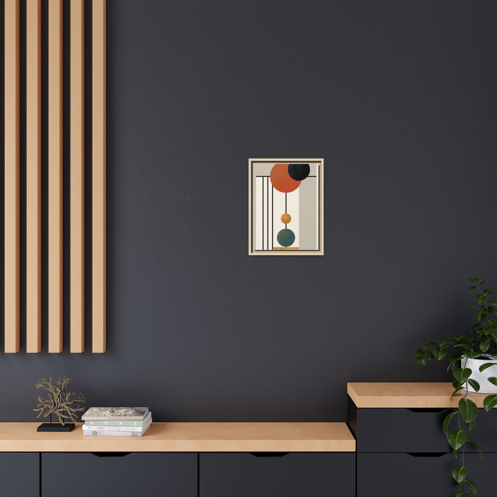 Abstract Geometric Wall Art Print — Matte Framed Canvas - Image 80