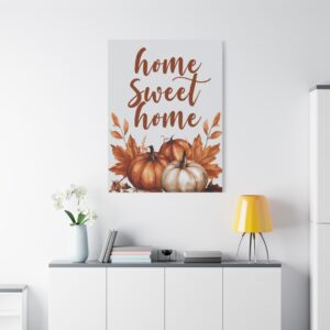 Home Sweet Home Pumpkin Canvas Wall Art