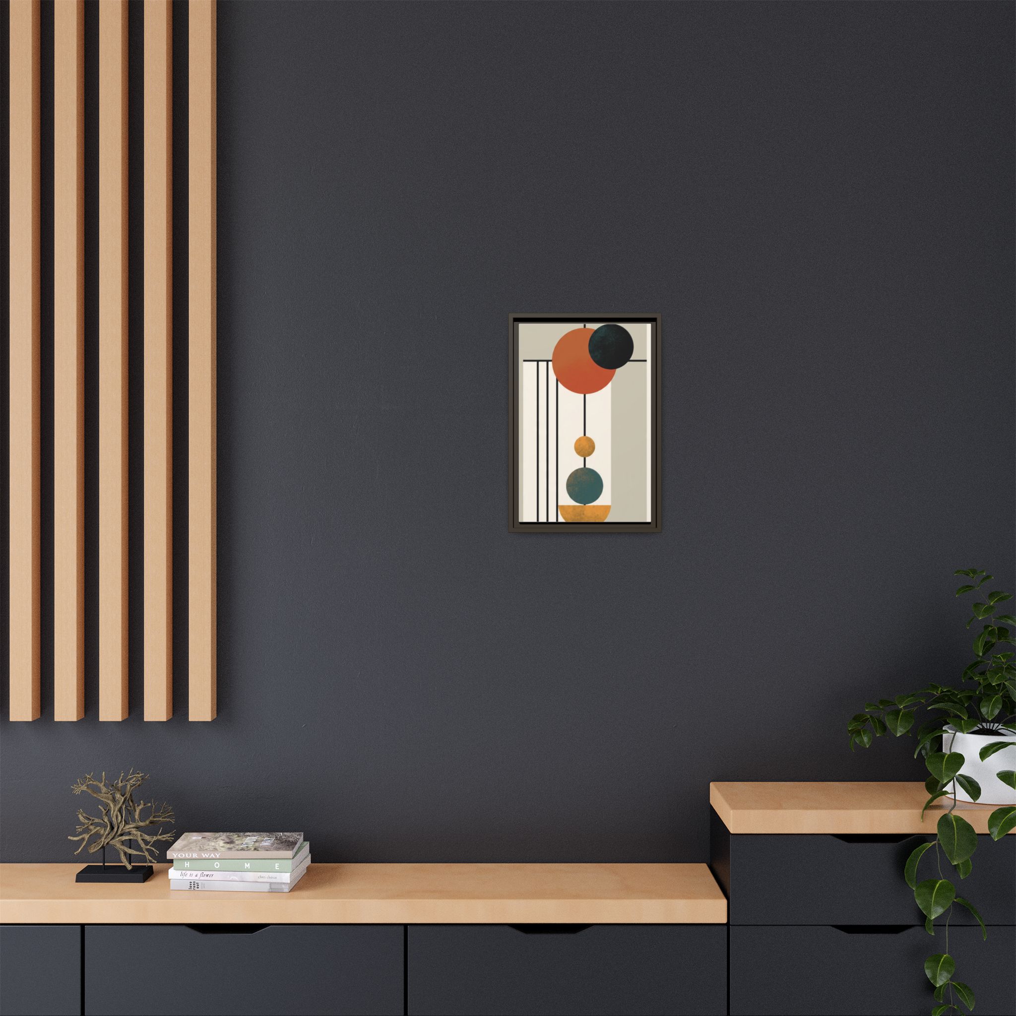 Abstract Geometric Wall Art Print — Matte Framed Canvas - Image 116