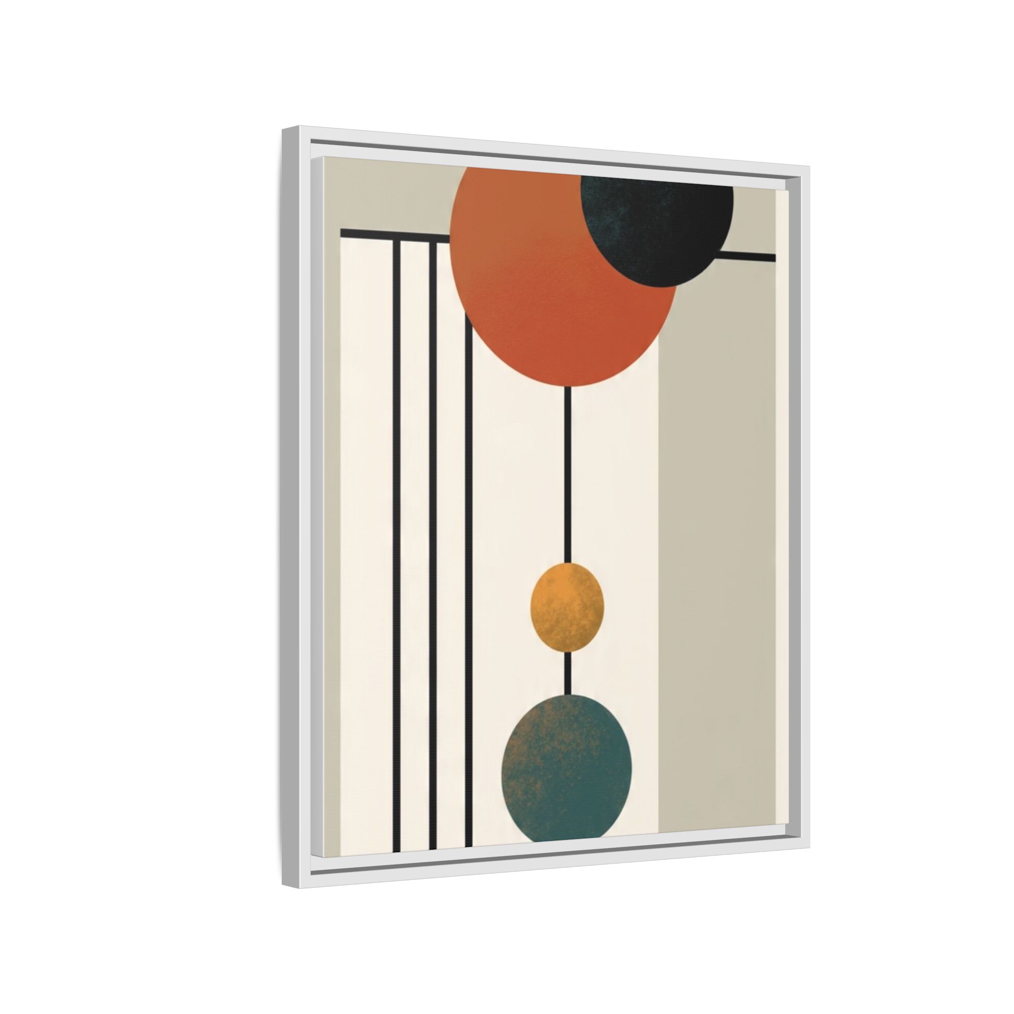Abstract Geometric Wall Art Print — Matte Framed Canvas - Image 222