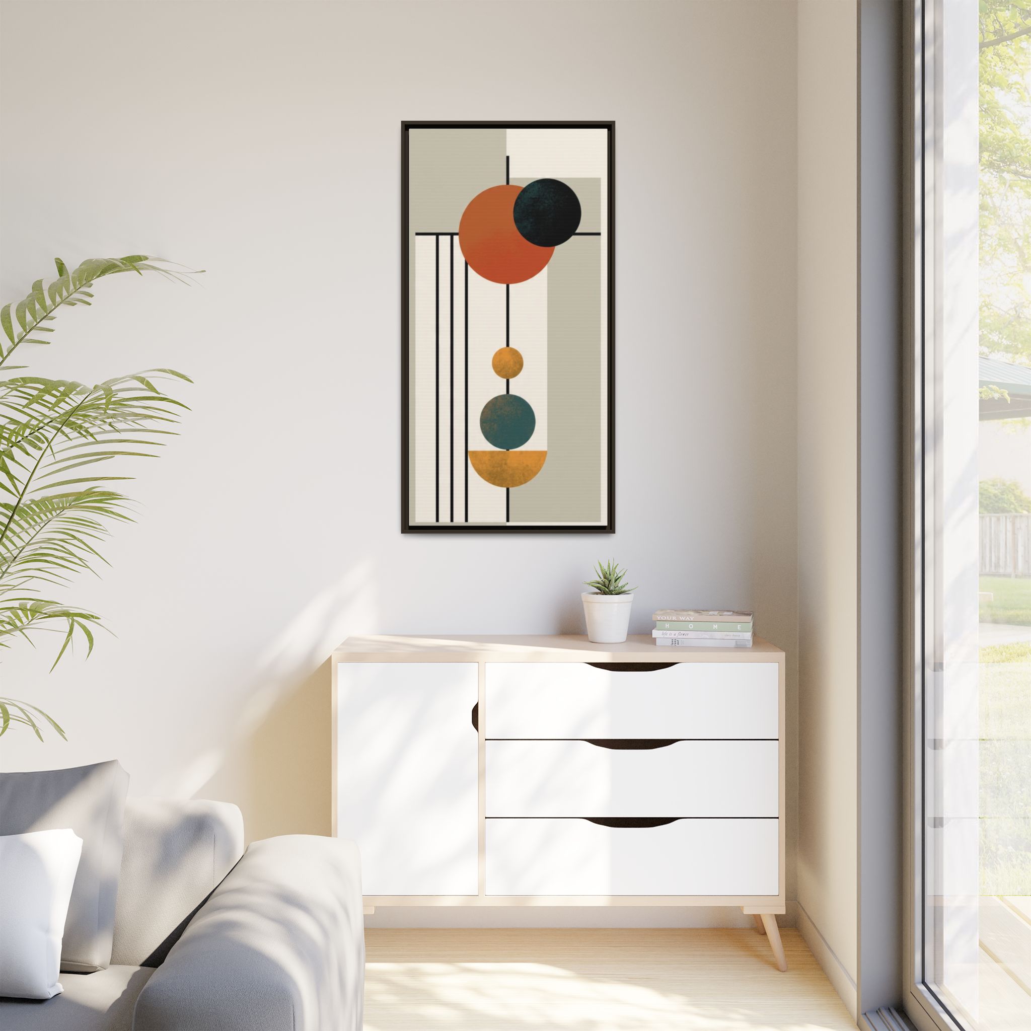 Abstract Geometric Wall Art Print — Matte Framed Canvas - Image 11