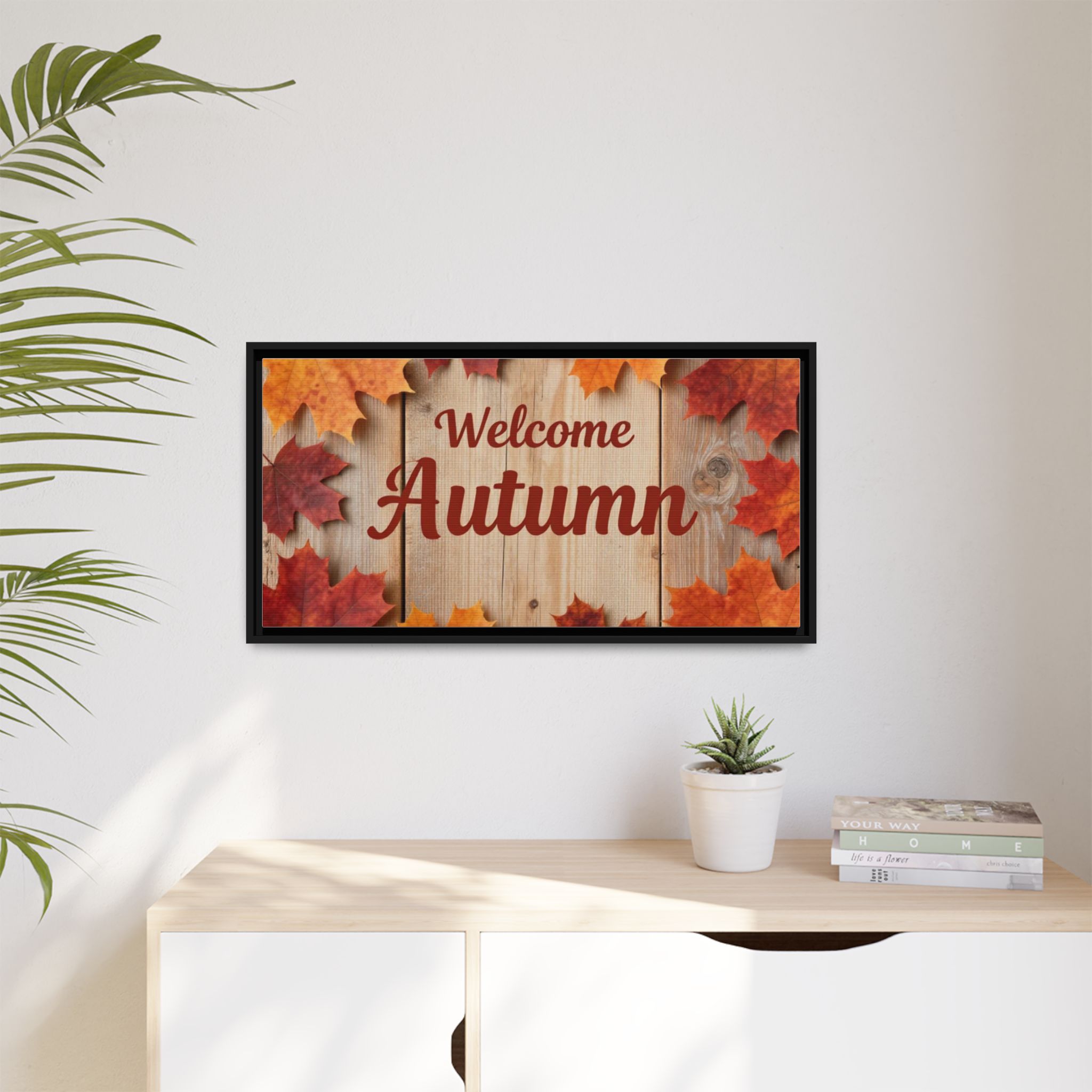 Welcome Autumn Framed Canvas Wall Art - Image 239