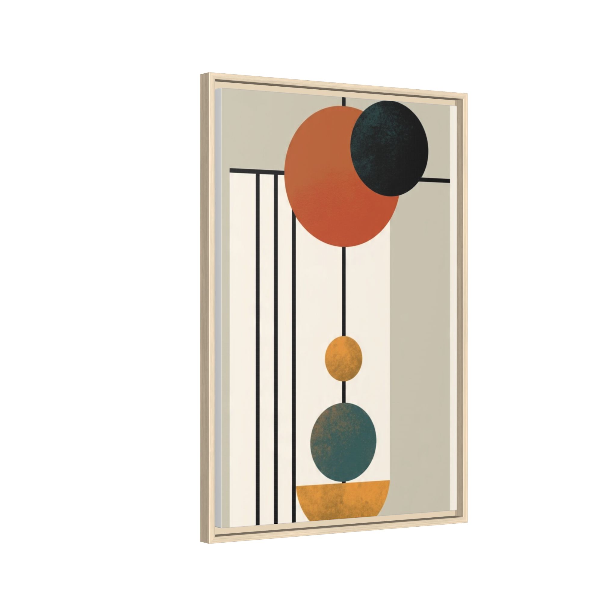 Abstract Geometric Wall Art Print — Matte Framed Canvas - Image 134