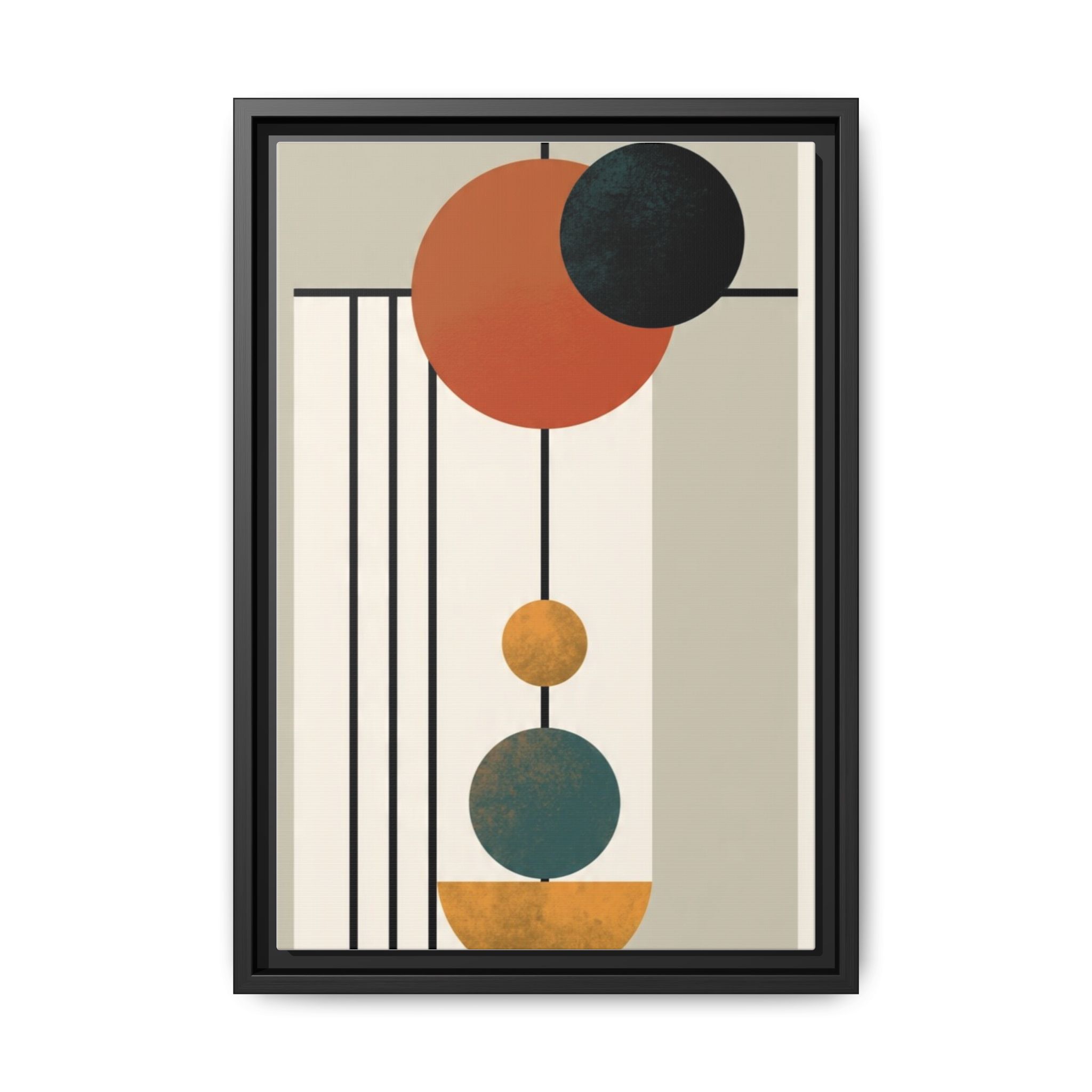 Abstract Geometric Wall Art Print — Matte Framed Canvas - Image 125