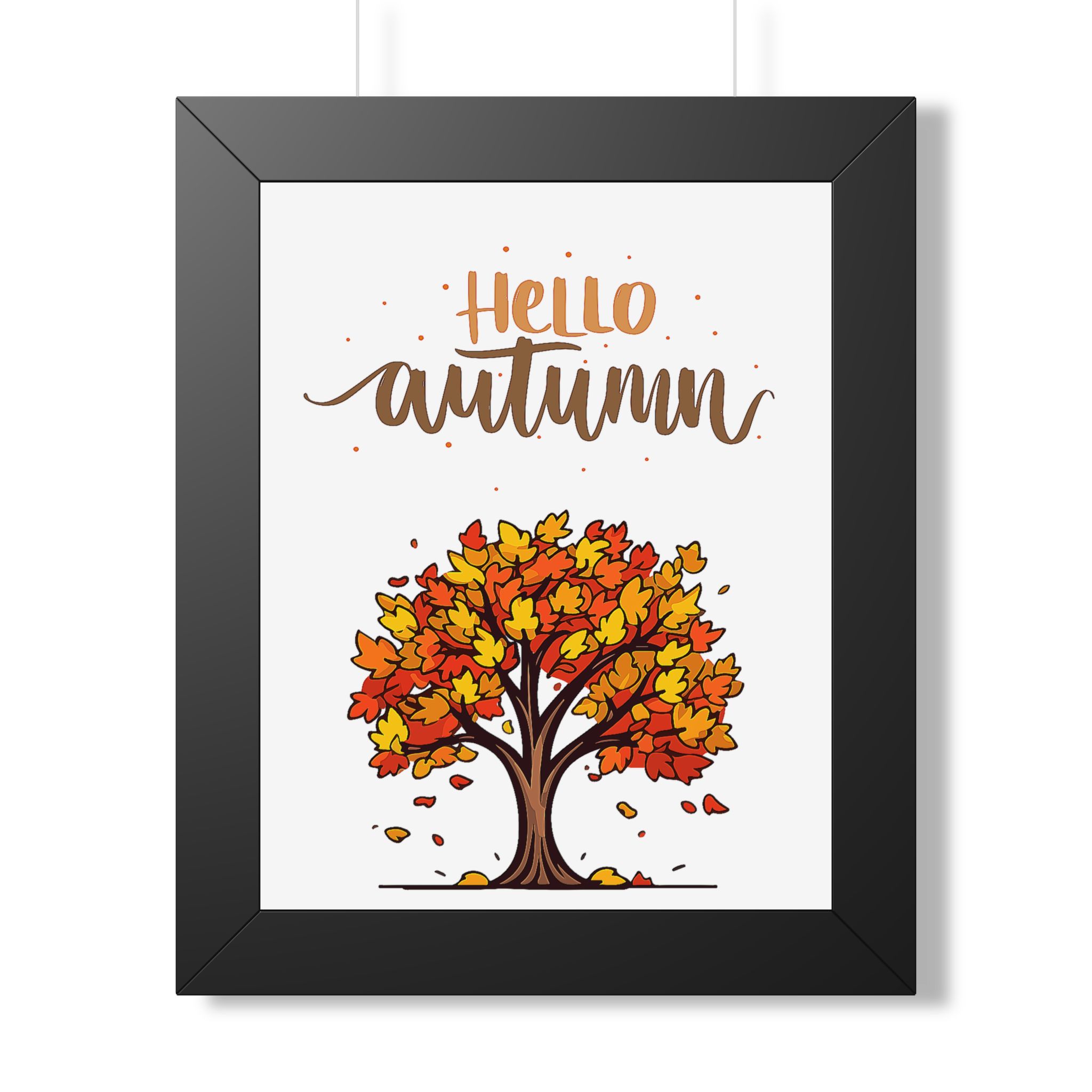 Autumn Poster - "Hello Autumn" Framed Wall Art - Image 2