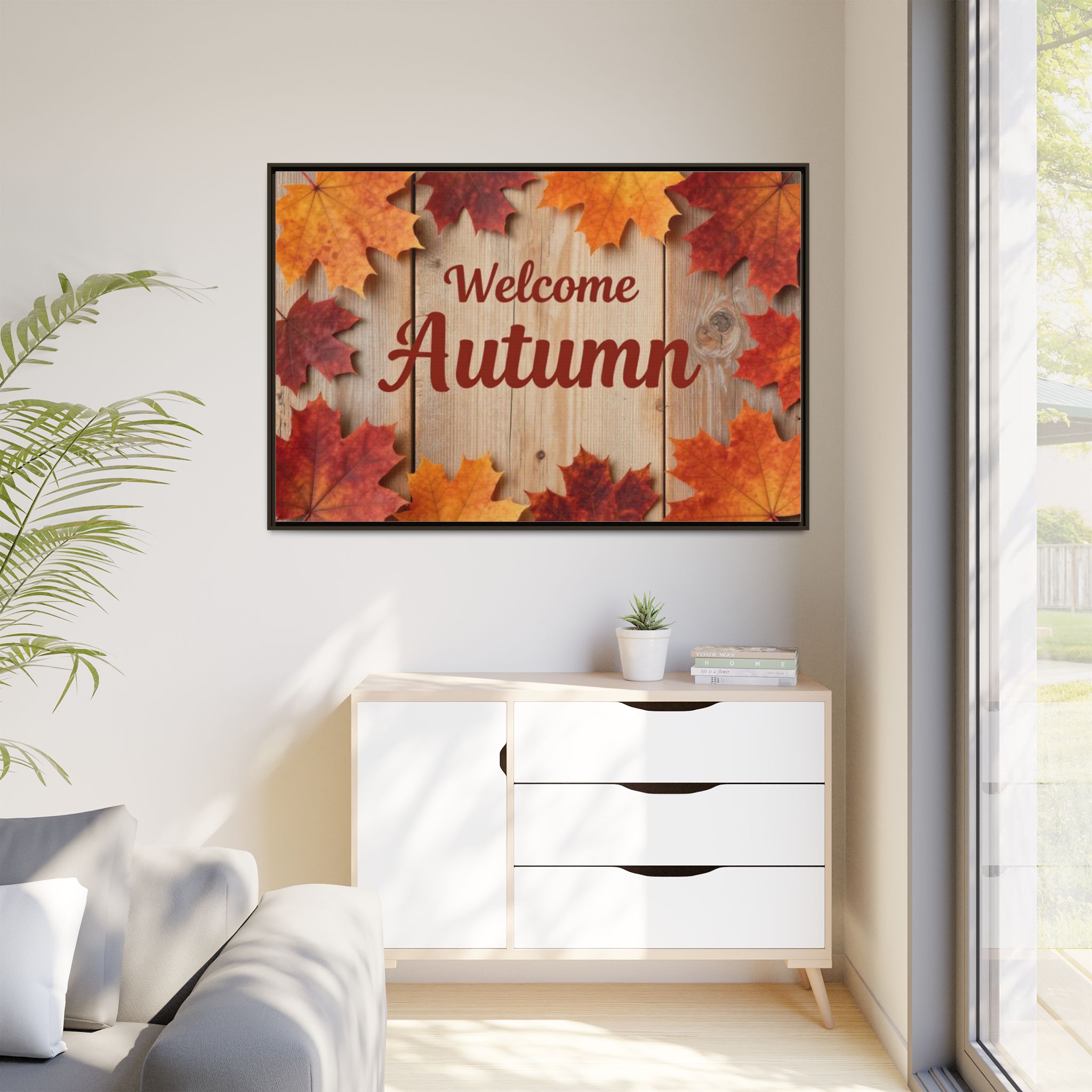 Welcome Autumn Framed Canvas Wall Art - Image 36