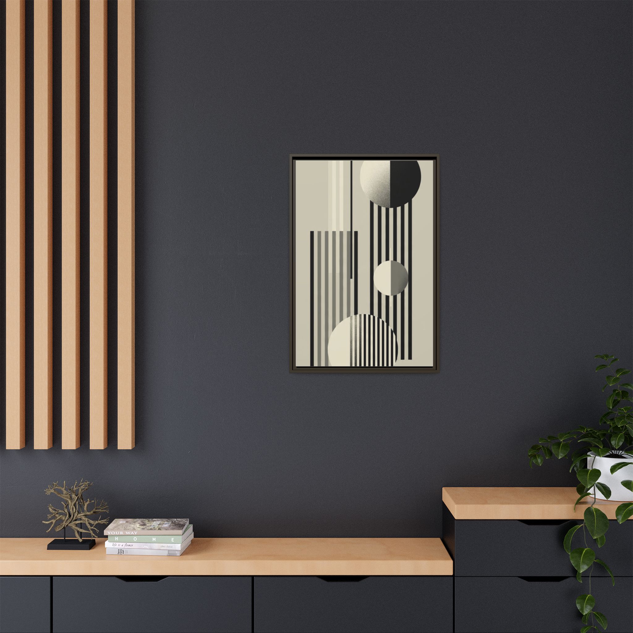 Abstract Geometric Canvas Print — Framed Matte Wall Art - Image 144