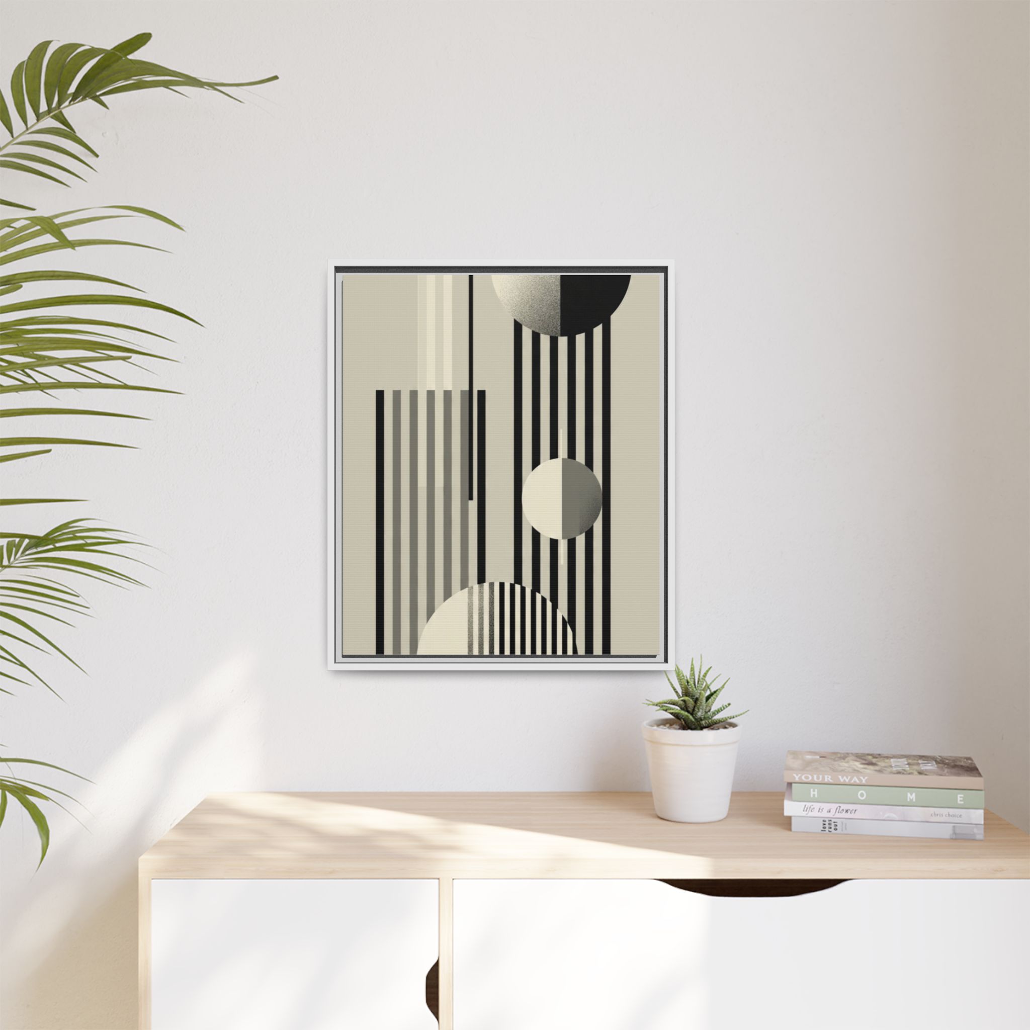 Abstract Geometric Canvas Print — Framed Matte Wall Art - Image 239