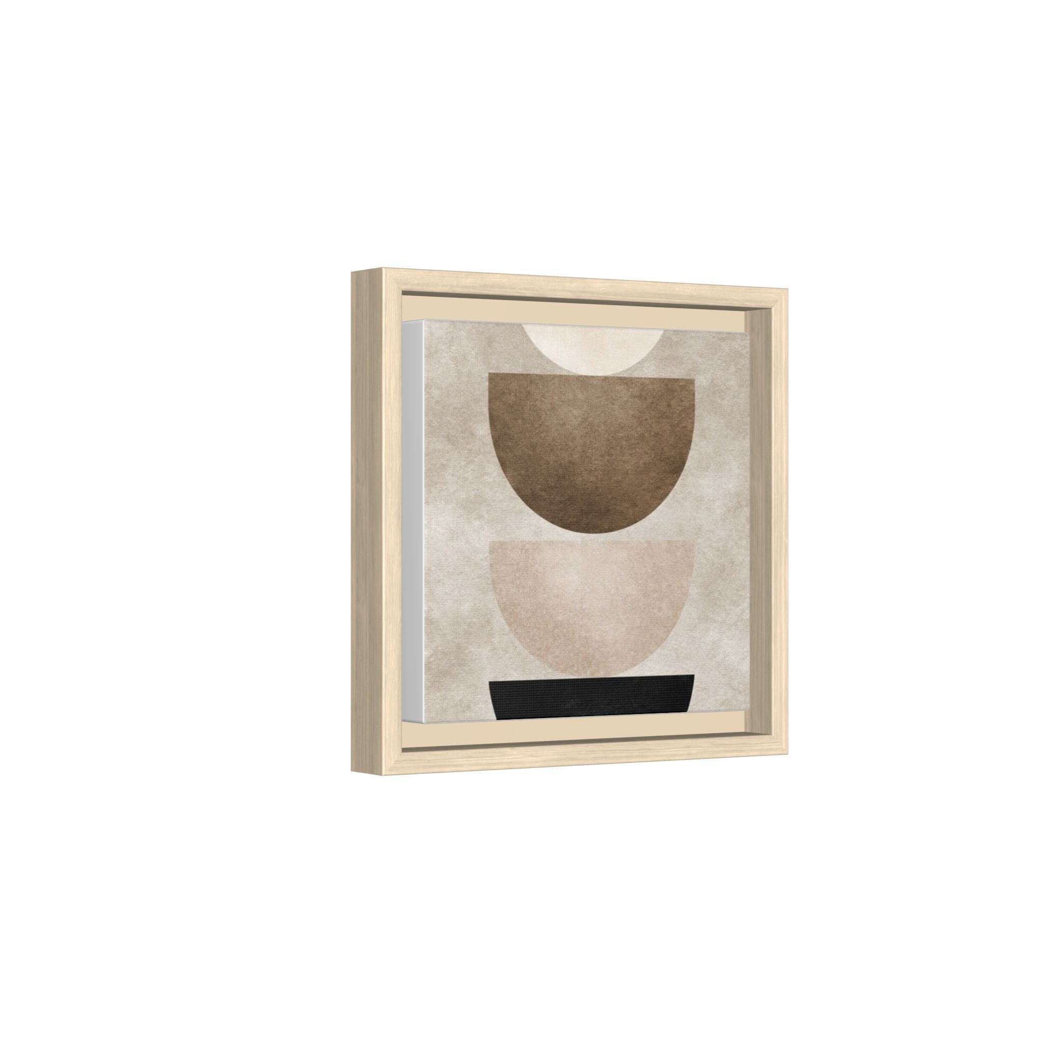 Abstract Neutral Geometric Canvas Print — Stacked Circles Framed Wall Art - Image 46