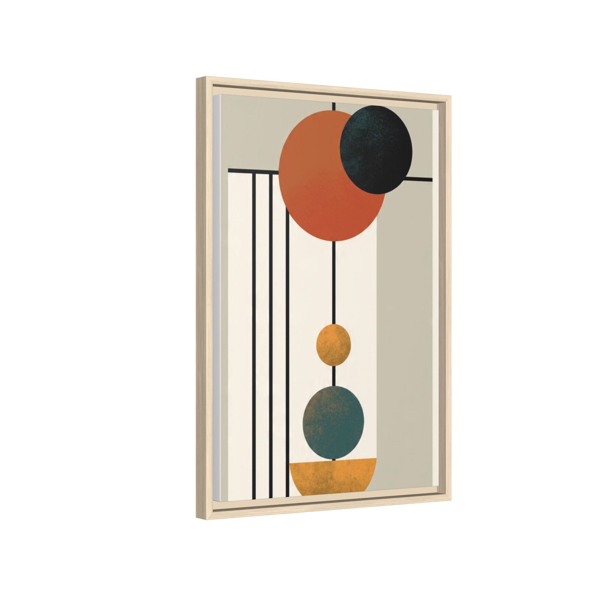 Abstract Geometric Wall Art Print — Matte Framed Canvas - Image 234