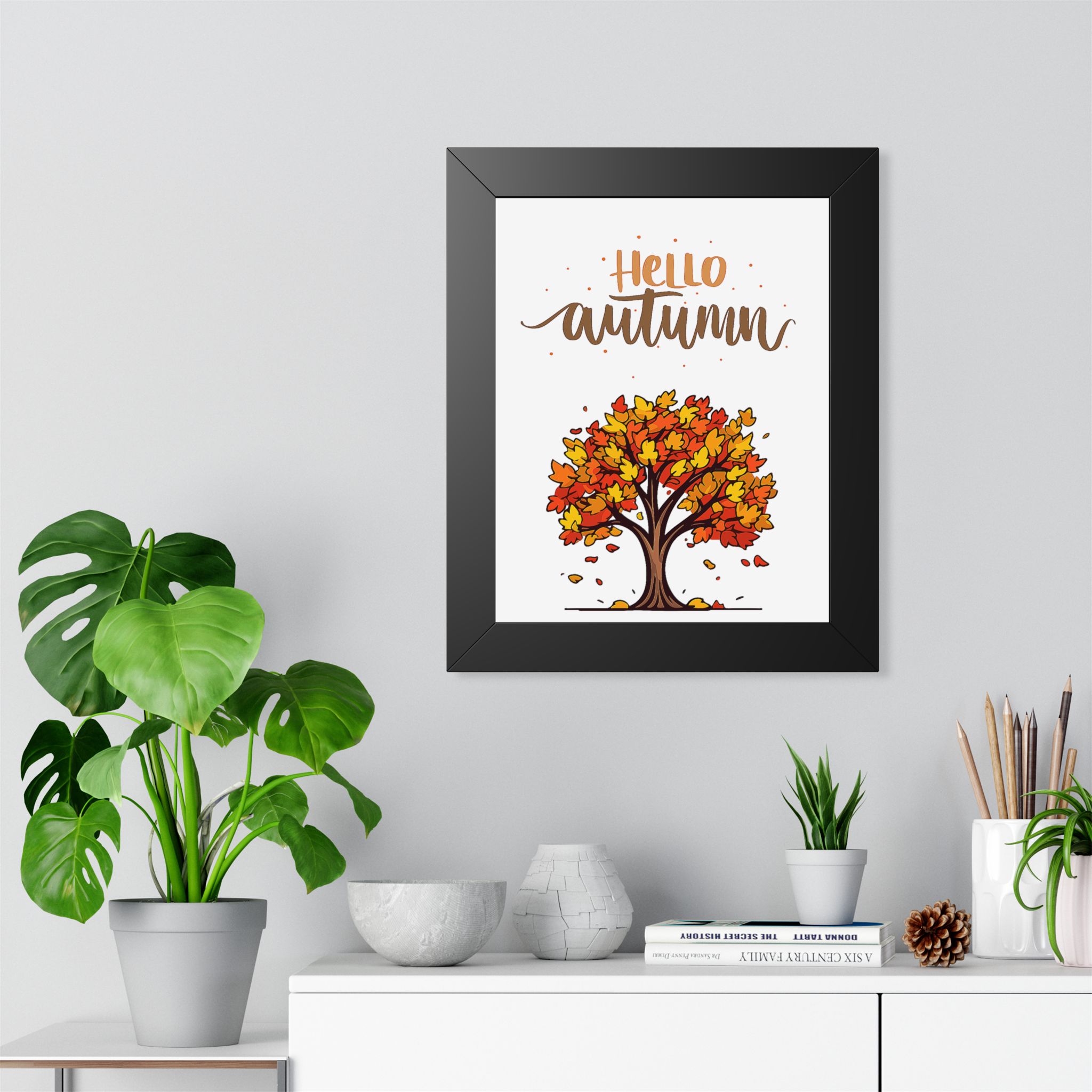 Autumn Poster - "Hello Autumn" Framed Wall Art - Image 3