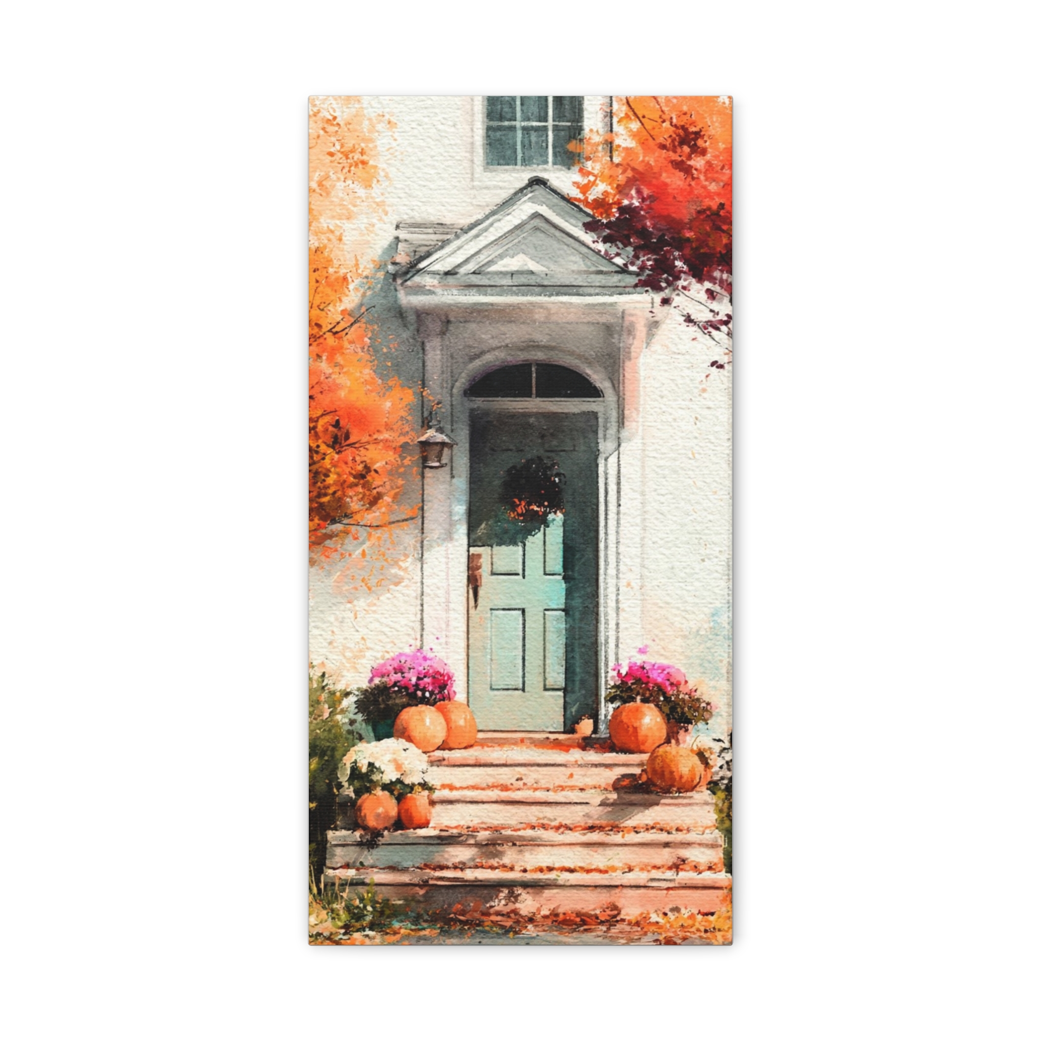 Autumn Front Door Canvas — Fall Pumpkin Porch Wall Art - Image 3