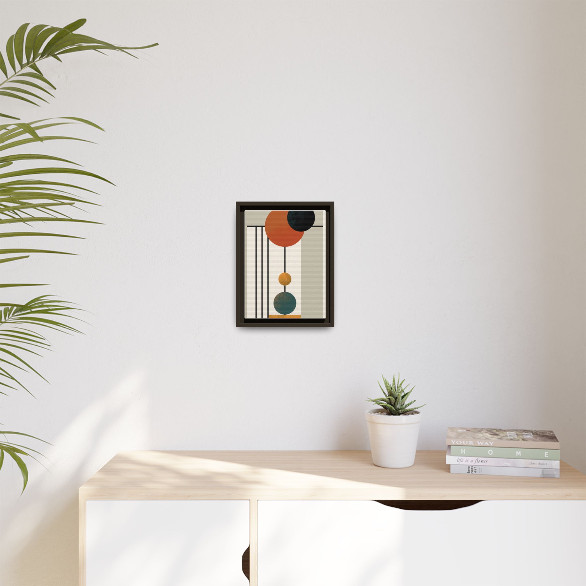Abstract Geometric Wall Art Print — Matte Framed Canvas - Image 243