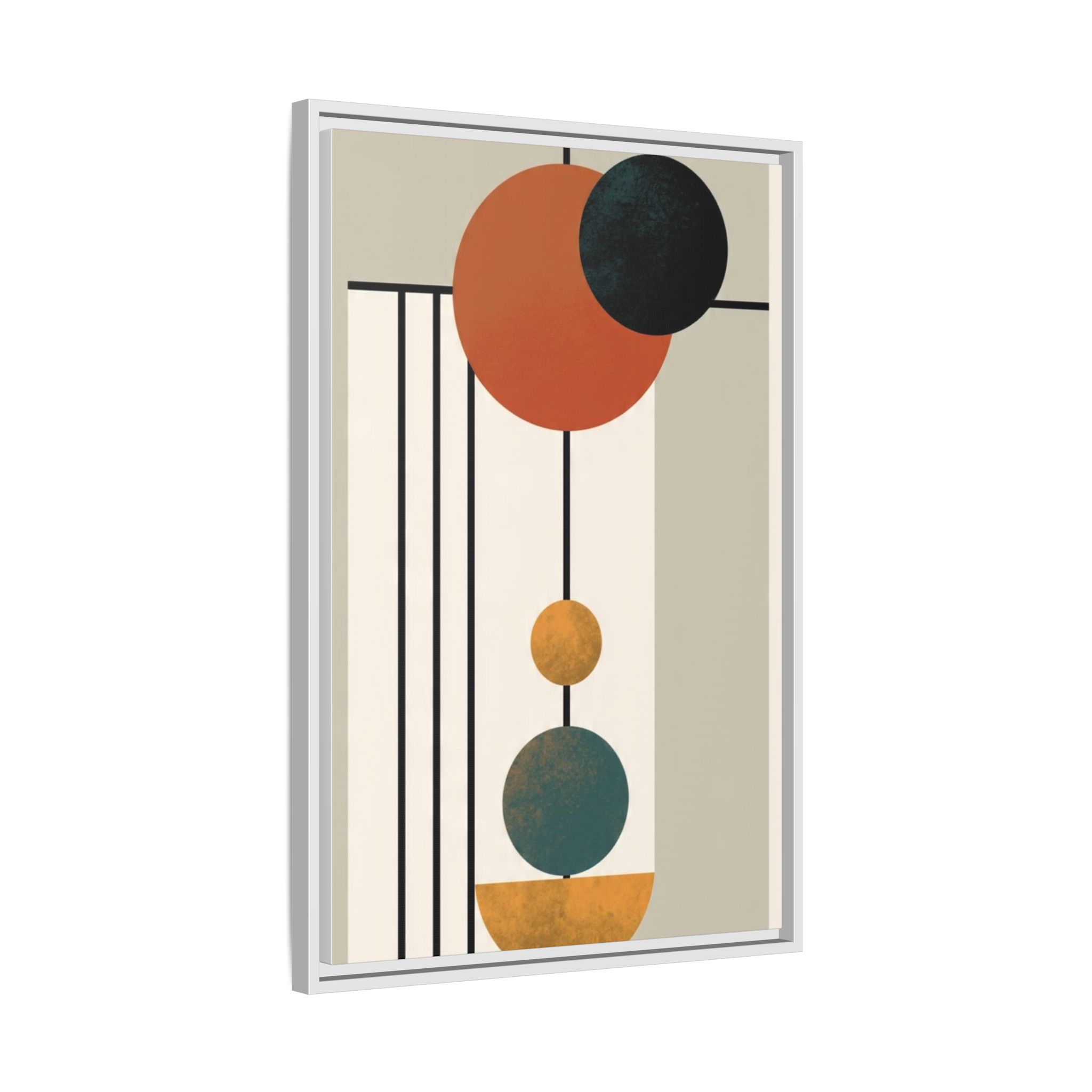 Abstract Geometric Wall Art Print — Matte Framed Canvas - Image 138
