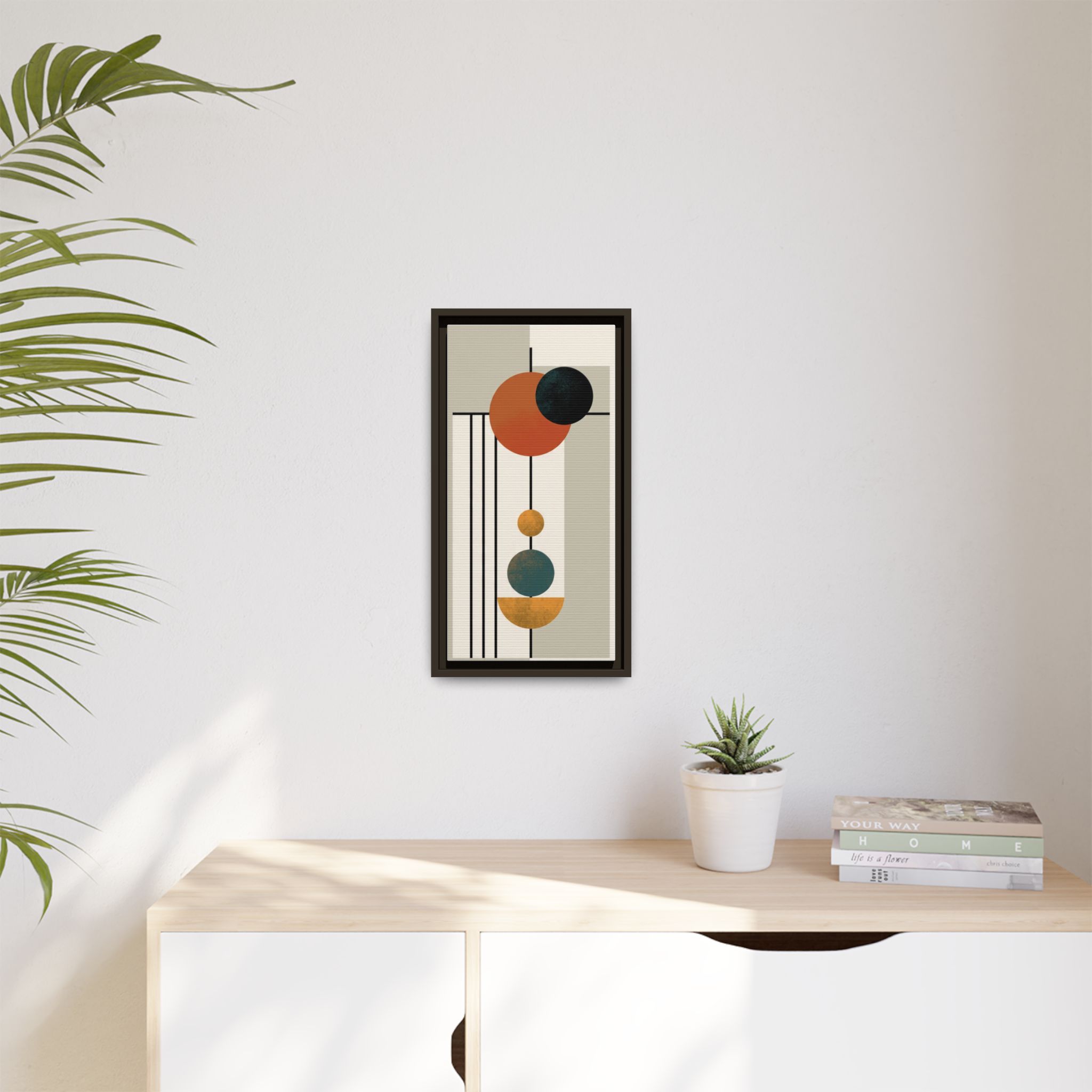 Abstract Geometric Wall Art Print — Matte Framed Canvas - Image 87