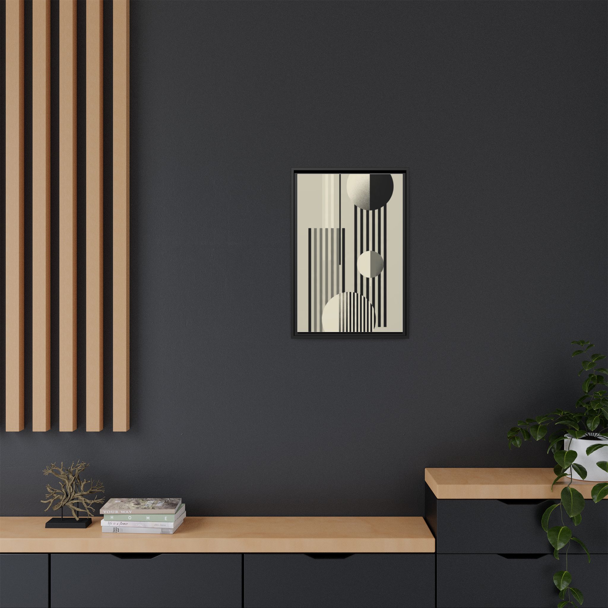Abstract Geometric Canvas Print — Framed Matte Wall Art - Image 244
