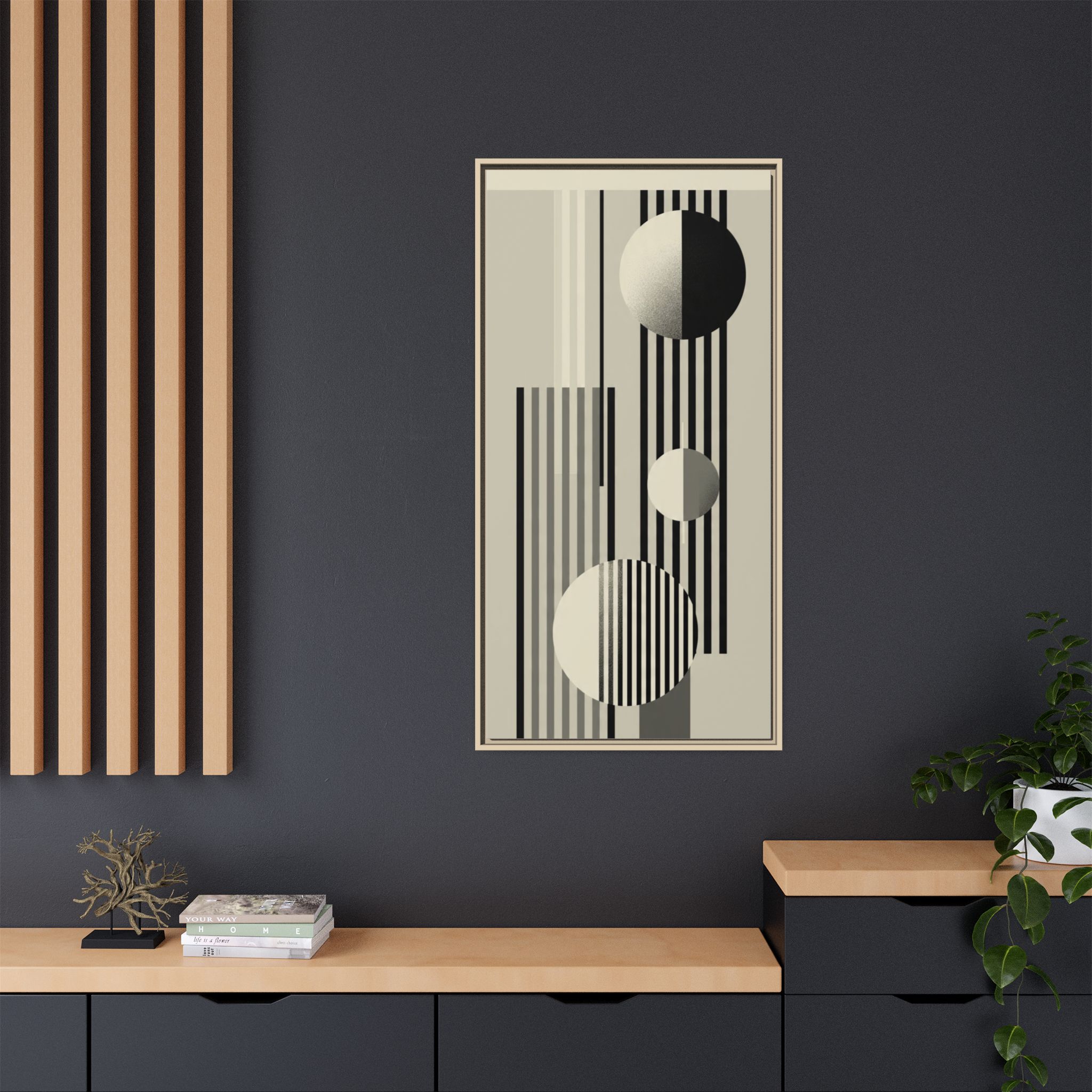 Abstract Geometric Canvas Print — Framed Matte Wall Art - Image 5