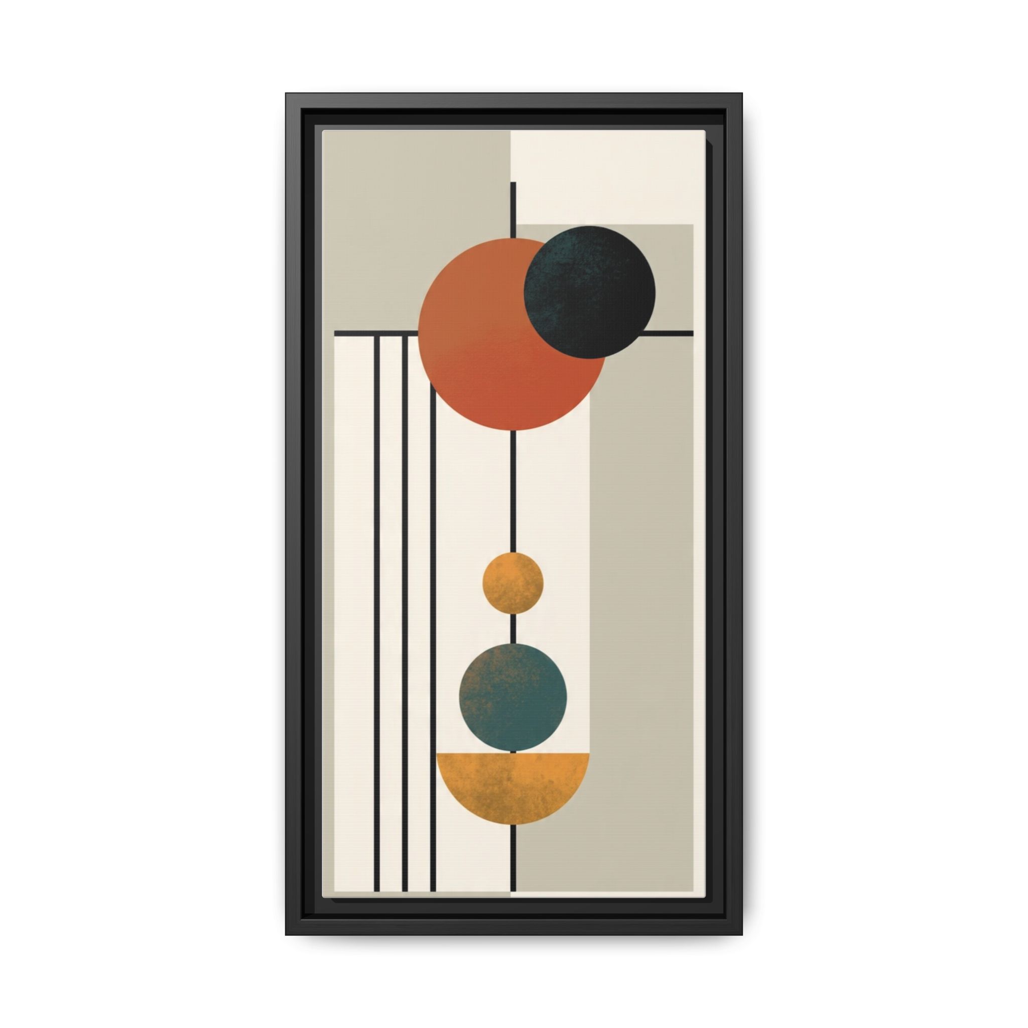 Abstract Geometric Wall Art Print — Matte Framed Canvas - Image 93