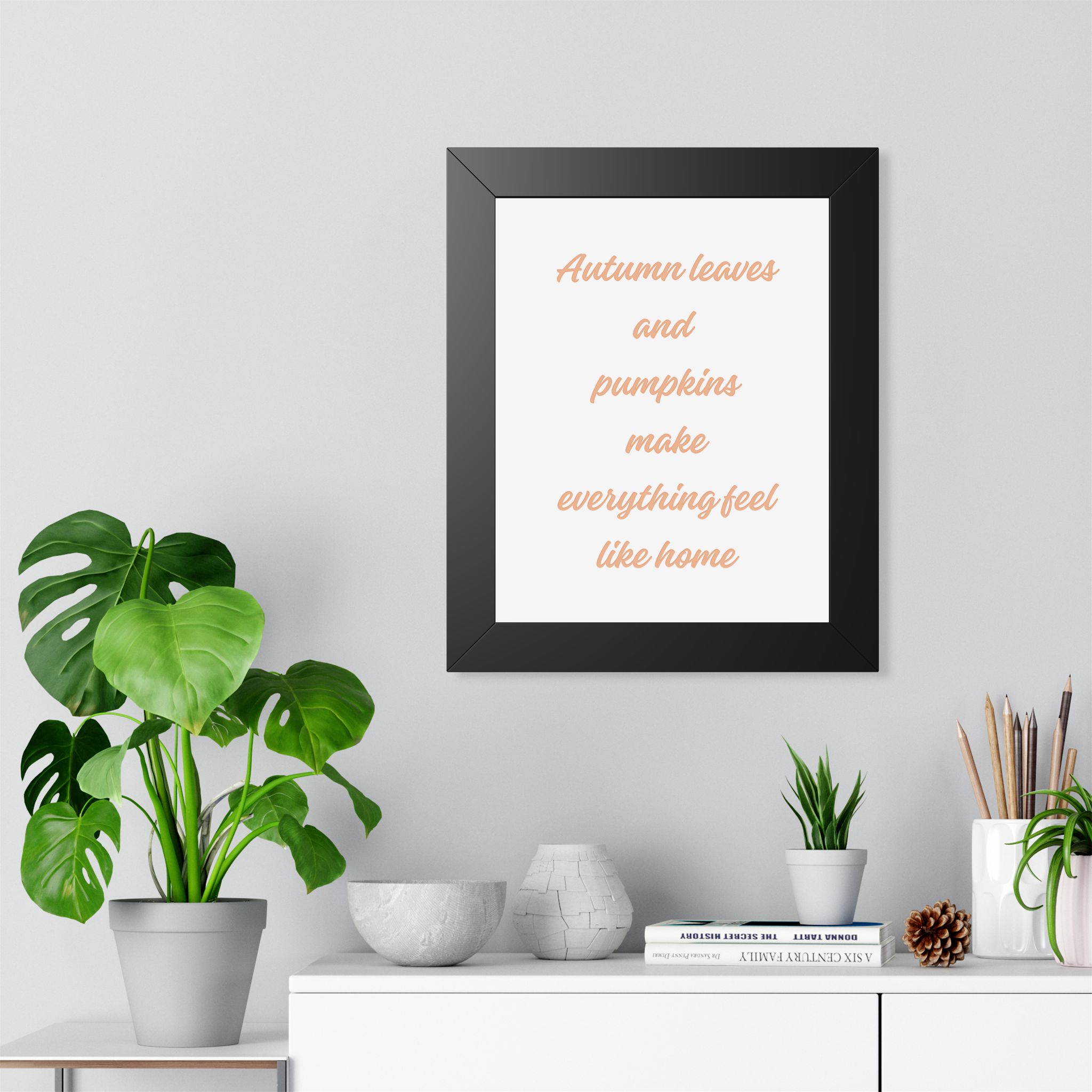 Autumn Leaves and Pumpkins Framed Poster — Cozy Fall Wall Art - Image 4