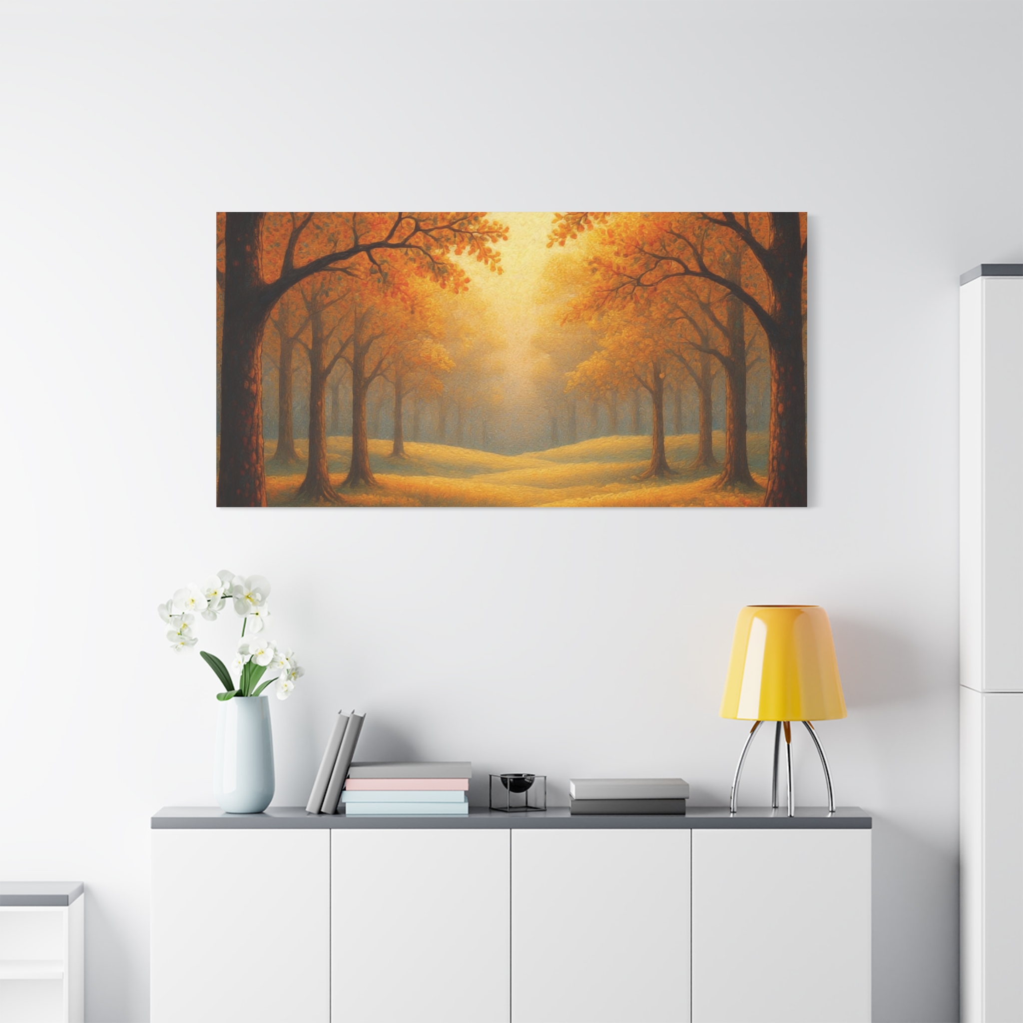 Autumn Woodland Canvas Print — Golden Forest Landscape Wall Art - Image 2