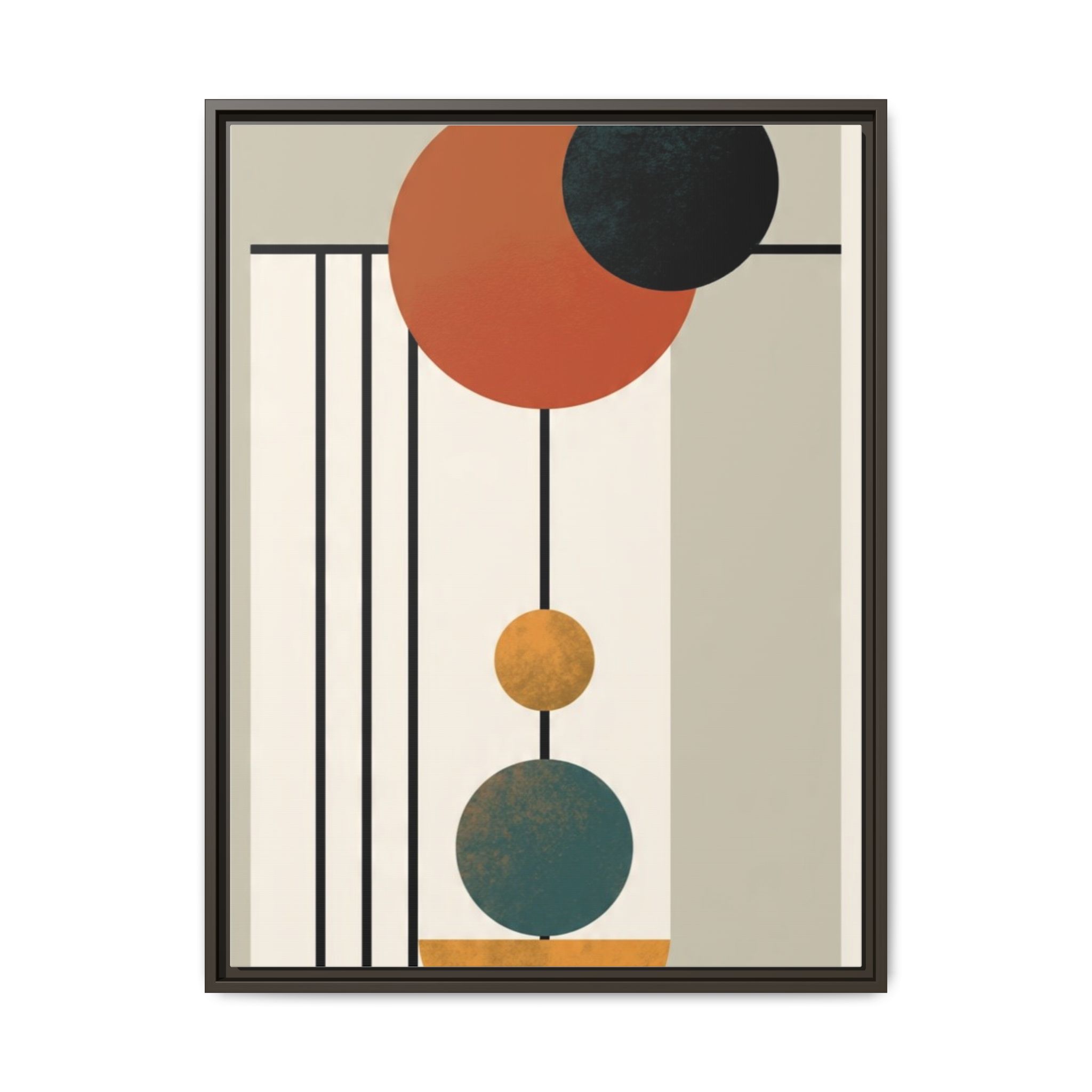 Abstract Geometric Wall Art Print — Matte Framed Canvas - Image 181
