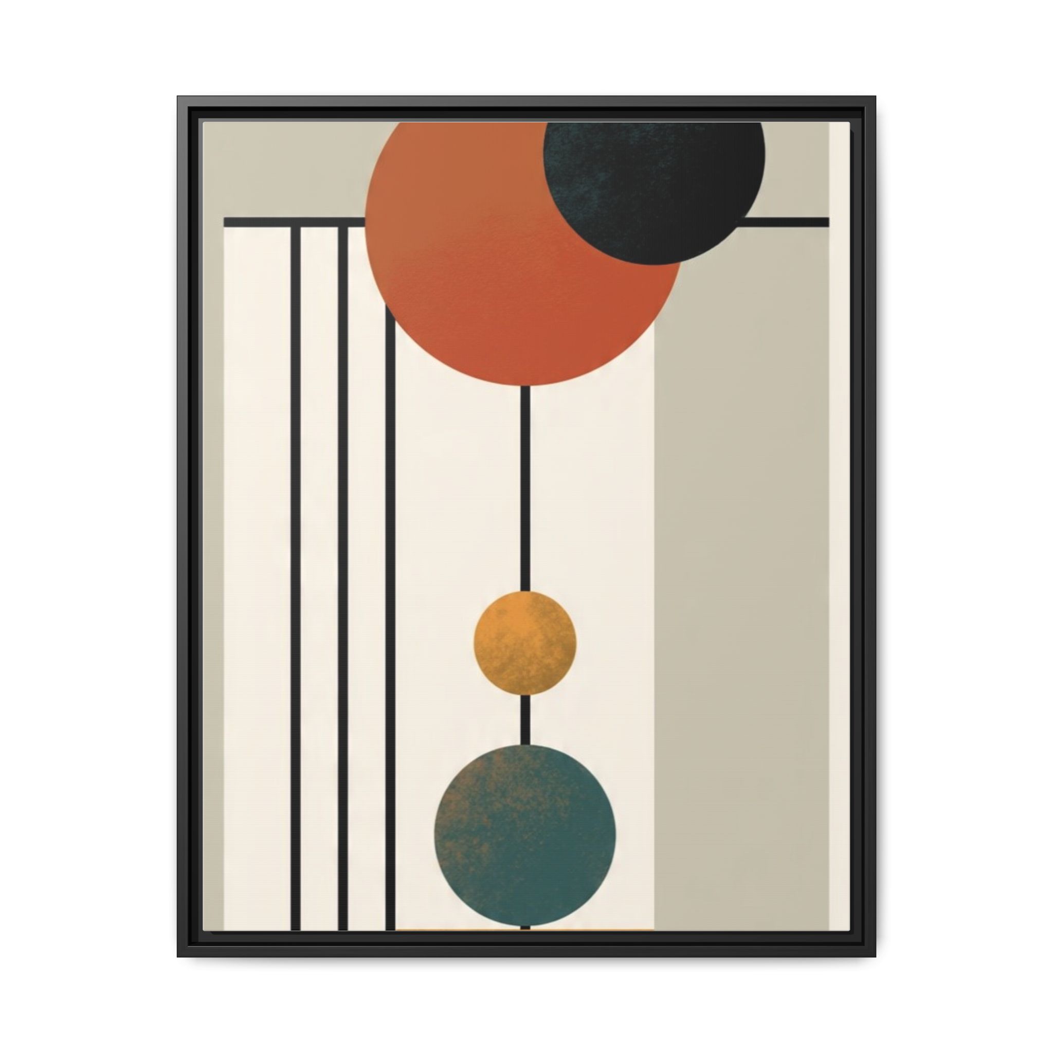 Abstract Geometric Wall Art Print — Matte Framed Canvas - Image 161