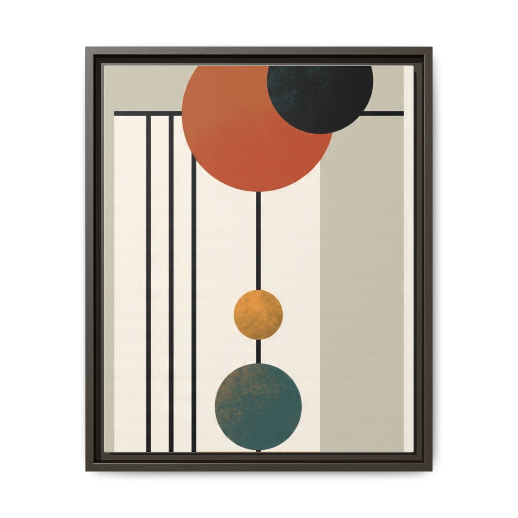 Abstract Geometric Wall Art Print — Matte Framed Canvas - Image 153