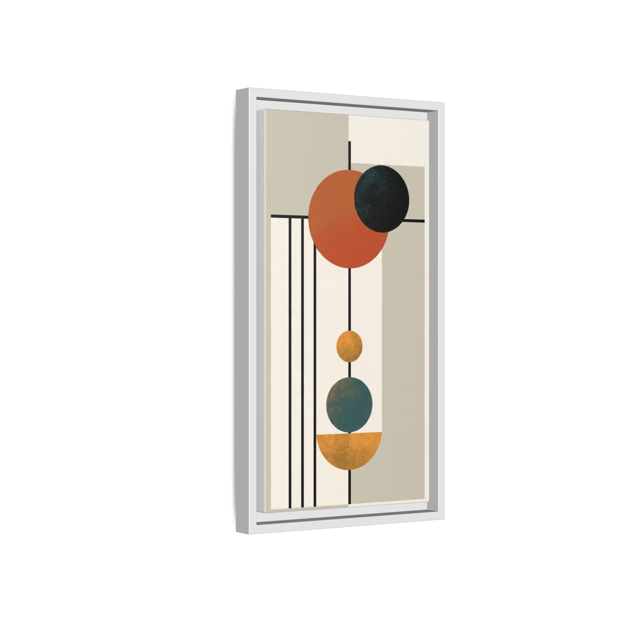 Abstract Geometric Wall Art Print — Matte Framed Canvas - Image 82