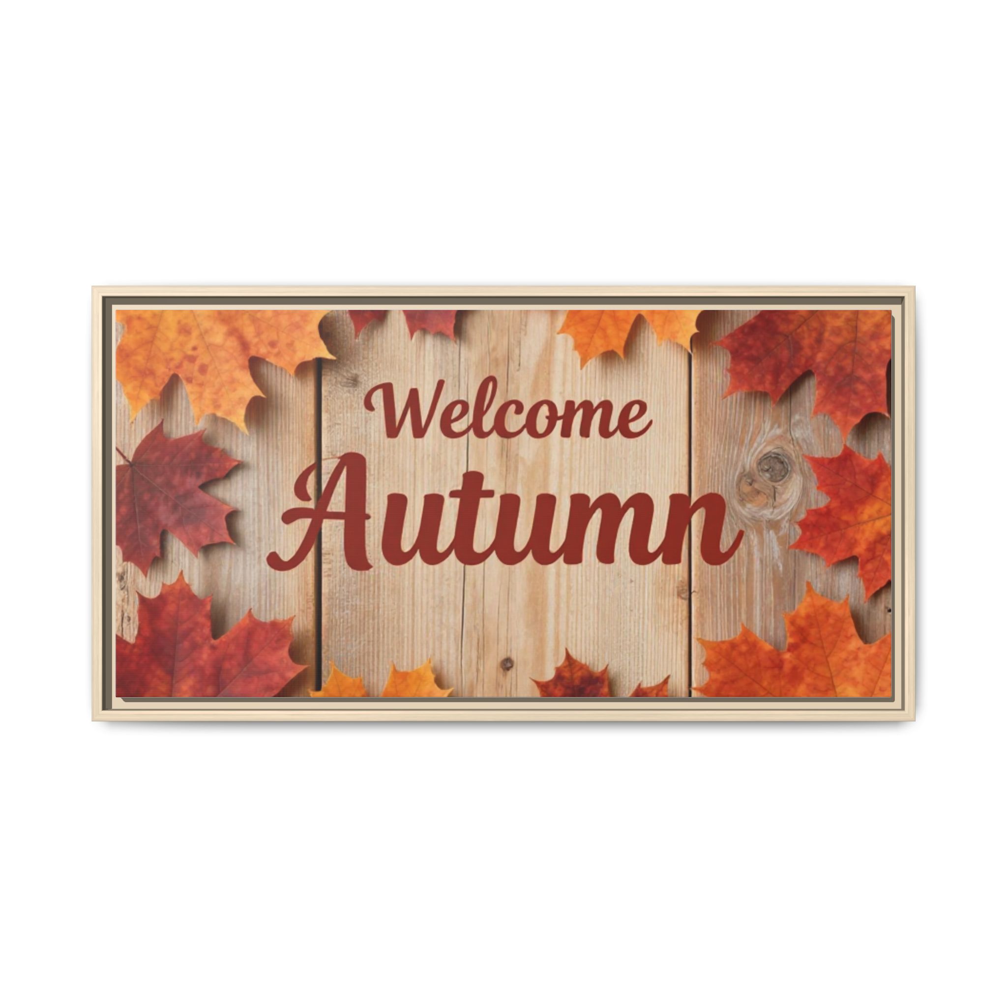 Welcome Autumn Framed Canvas Wall Art - Image 229