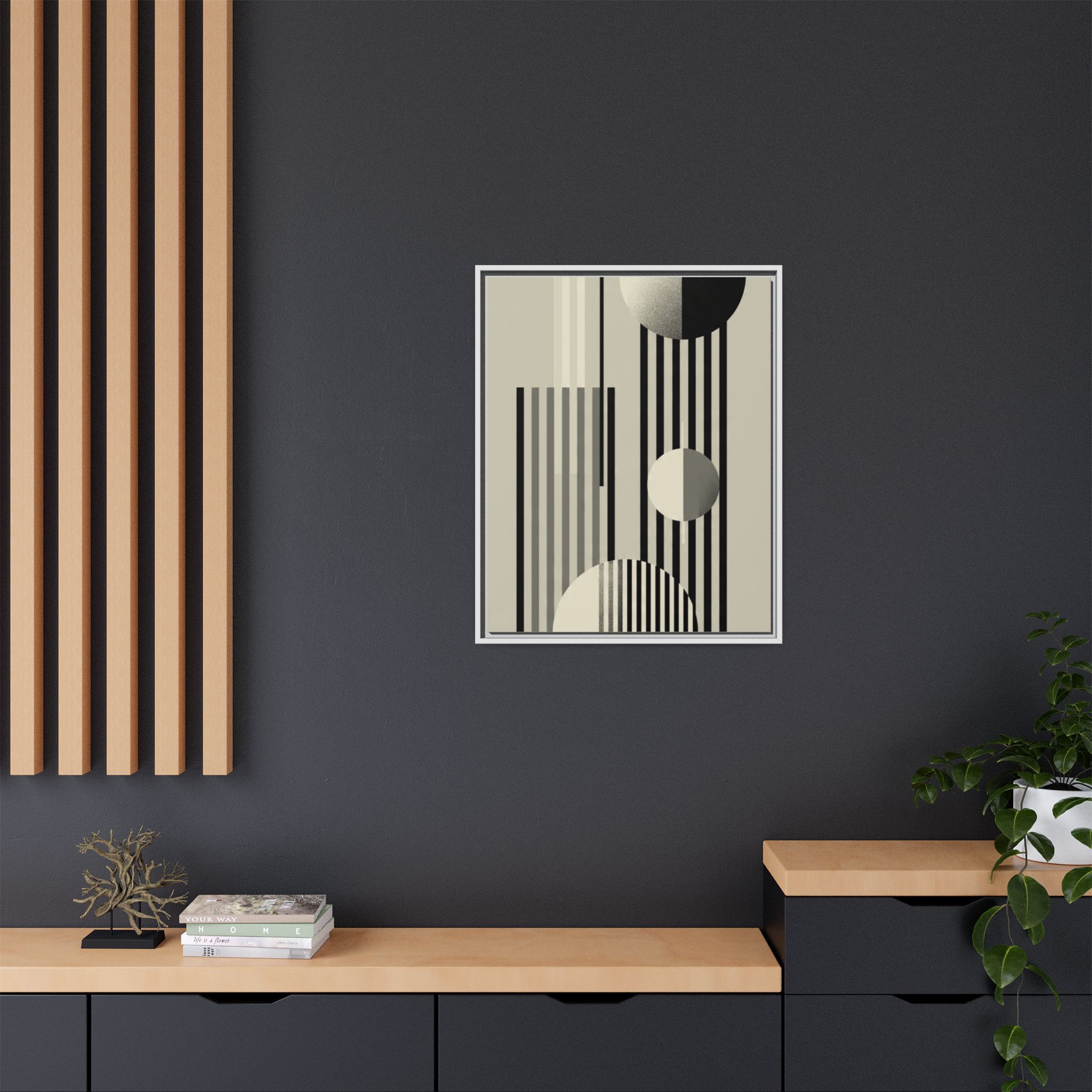 Abstract Geometric Canvas Print — Framed Matte Wall Art - Image 188