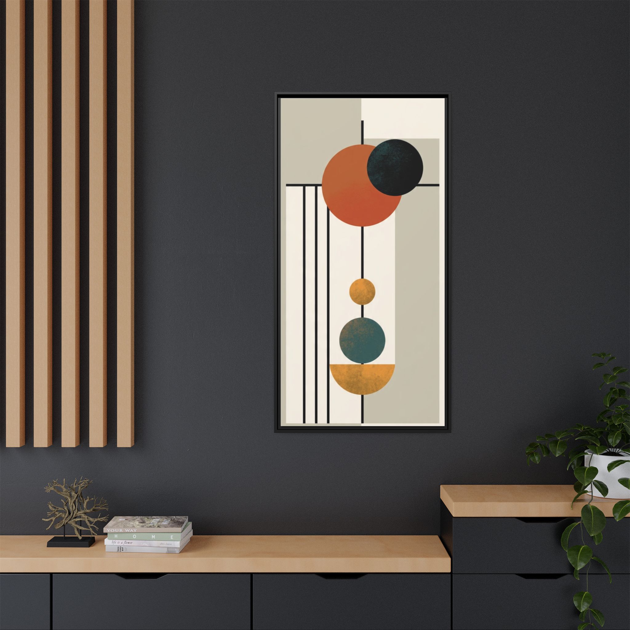 Abstract Geometric Wall Art Print — Matte Framed Canvas - Image 8