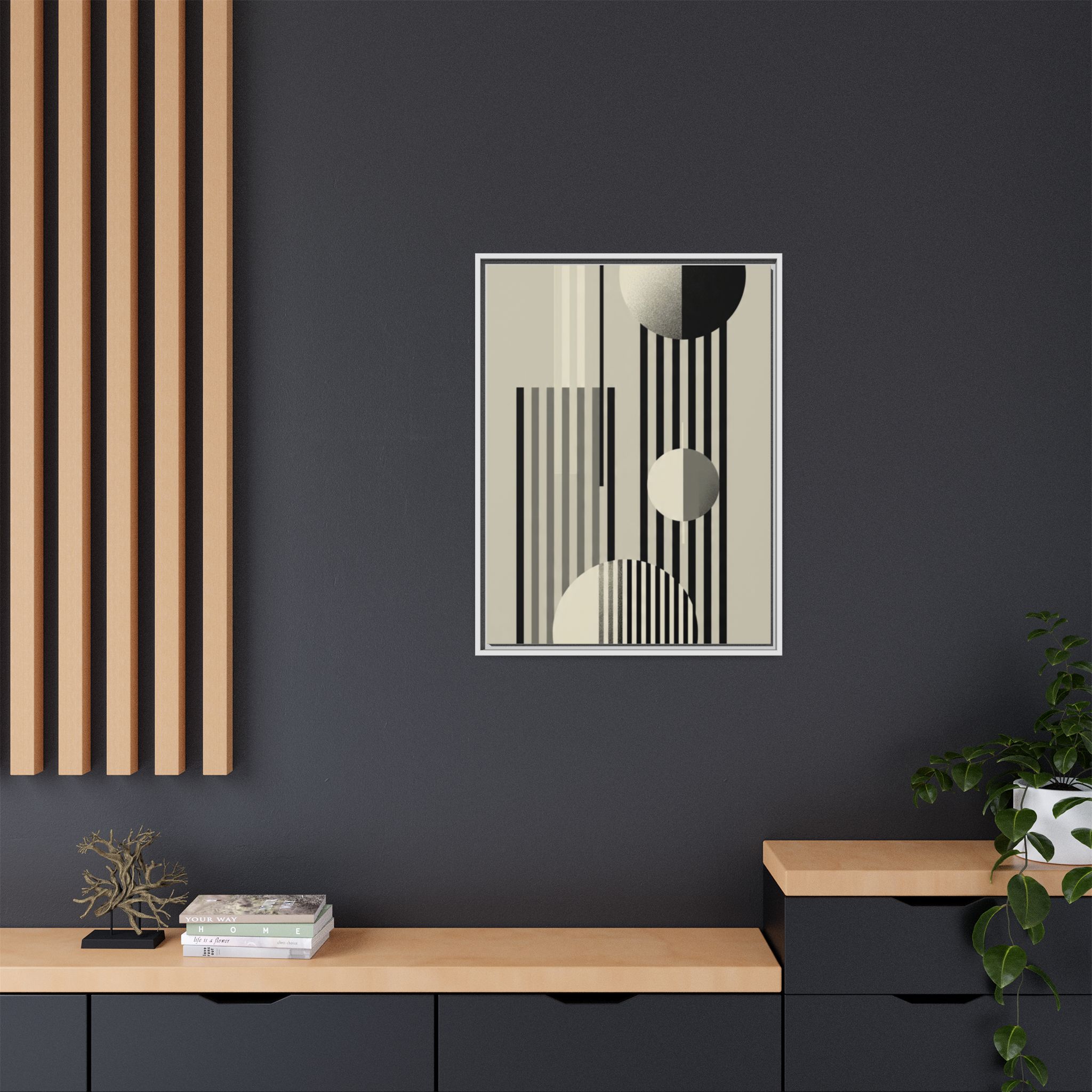 Abstract Geometric Canvas Print — Framed Matte Wall Art - Image 196