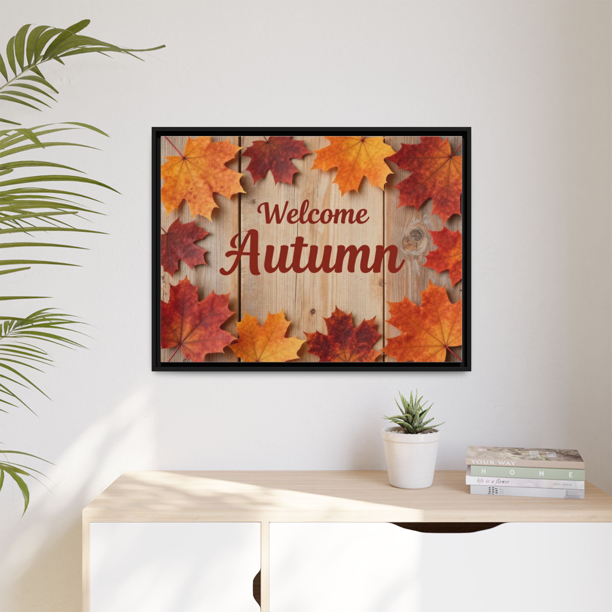 Welcome Autumn Framed Canvas Wall Art - Image 191
