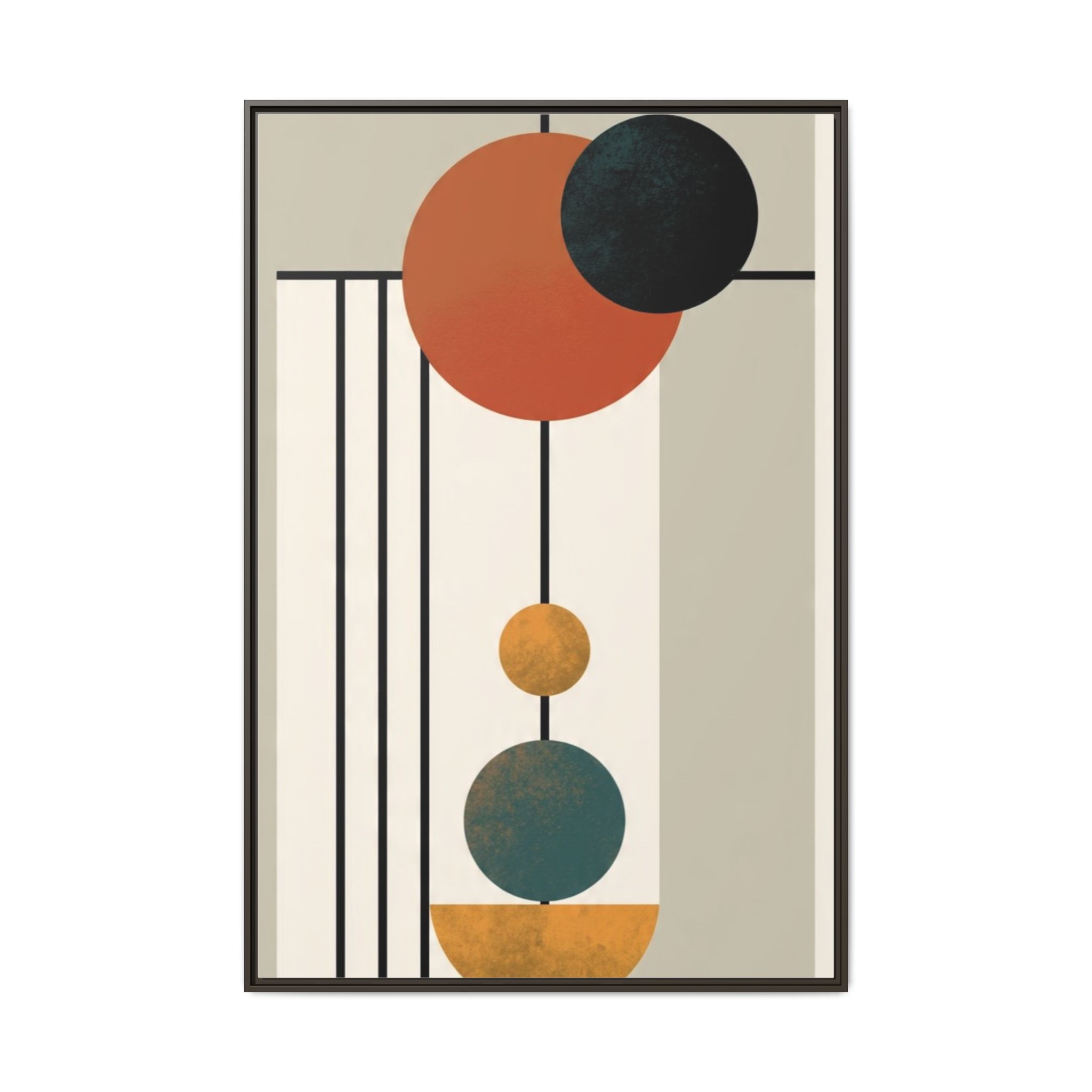 Abstract Geometric Wall Art Print — Matte Framed Canvas - Image 49