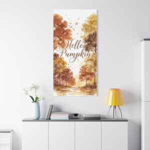 Hello Pumpkin Fall Canvas Art
