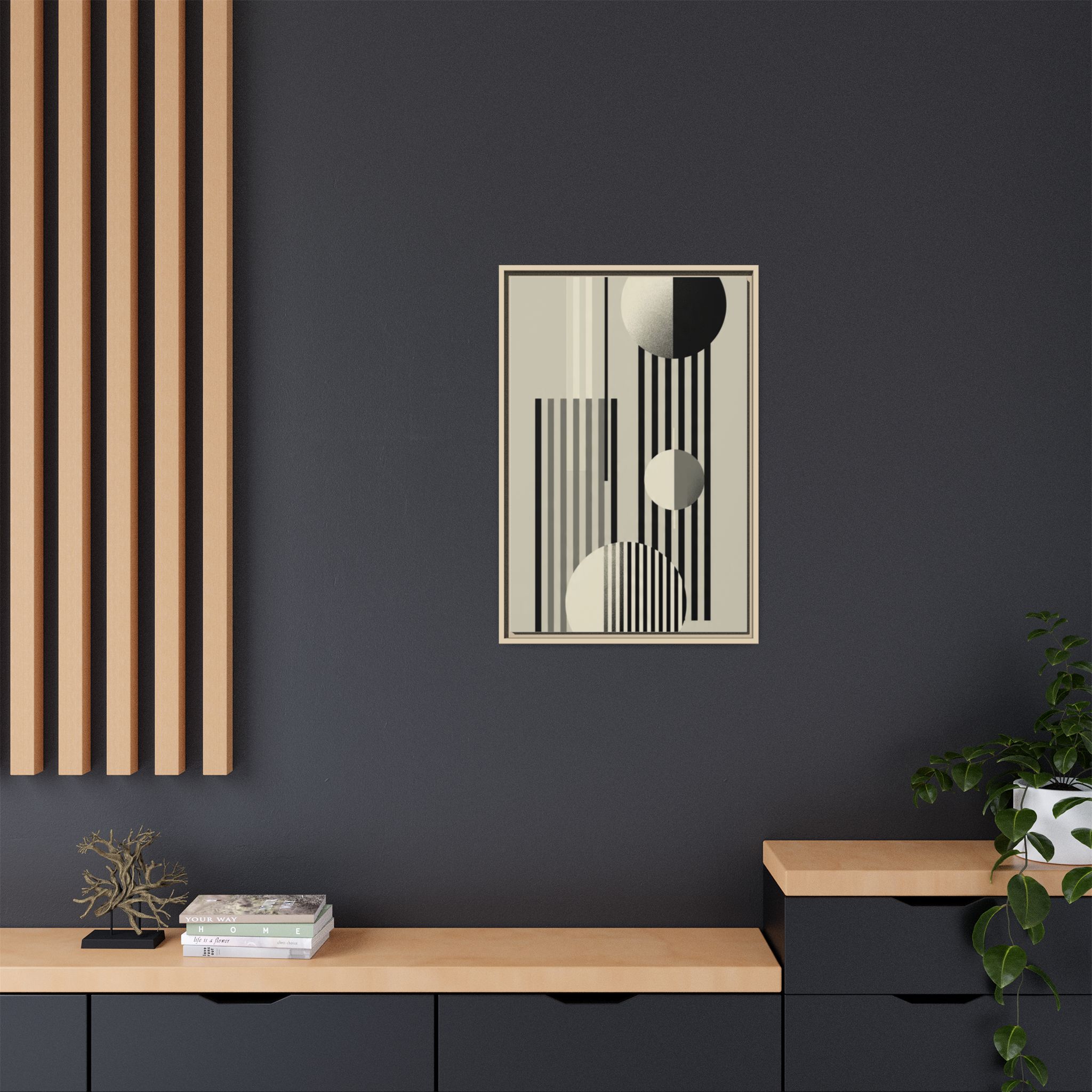 Abstract Geometric Canvas Print — Framed Matte Wall Art - Image 136