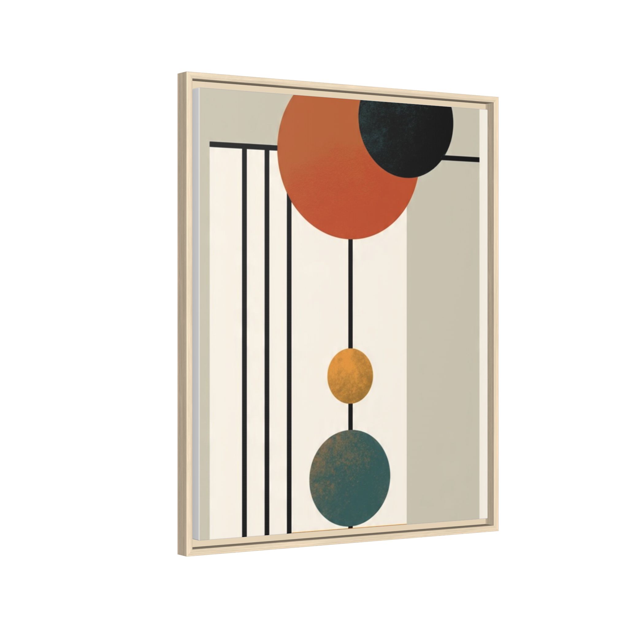 Abstract Geometric Wall Art Print — Matte Framed Canvas - Image 166
