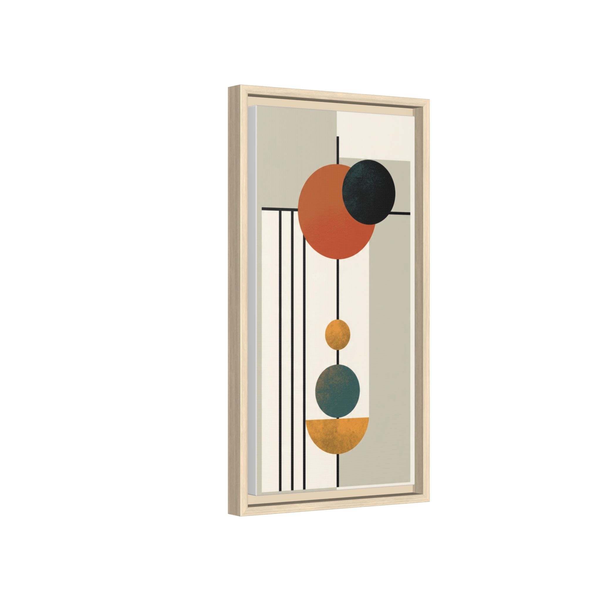 Abstract Geometric Wall Art Print — Matte Framed Canvas - Image 90