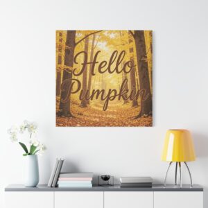 Hello Pumpkin Fall Canvas Wall Art