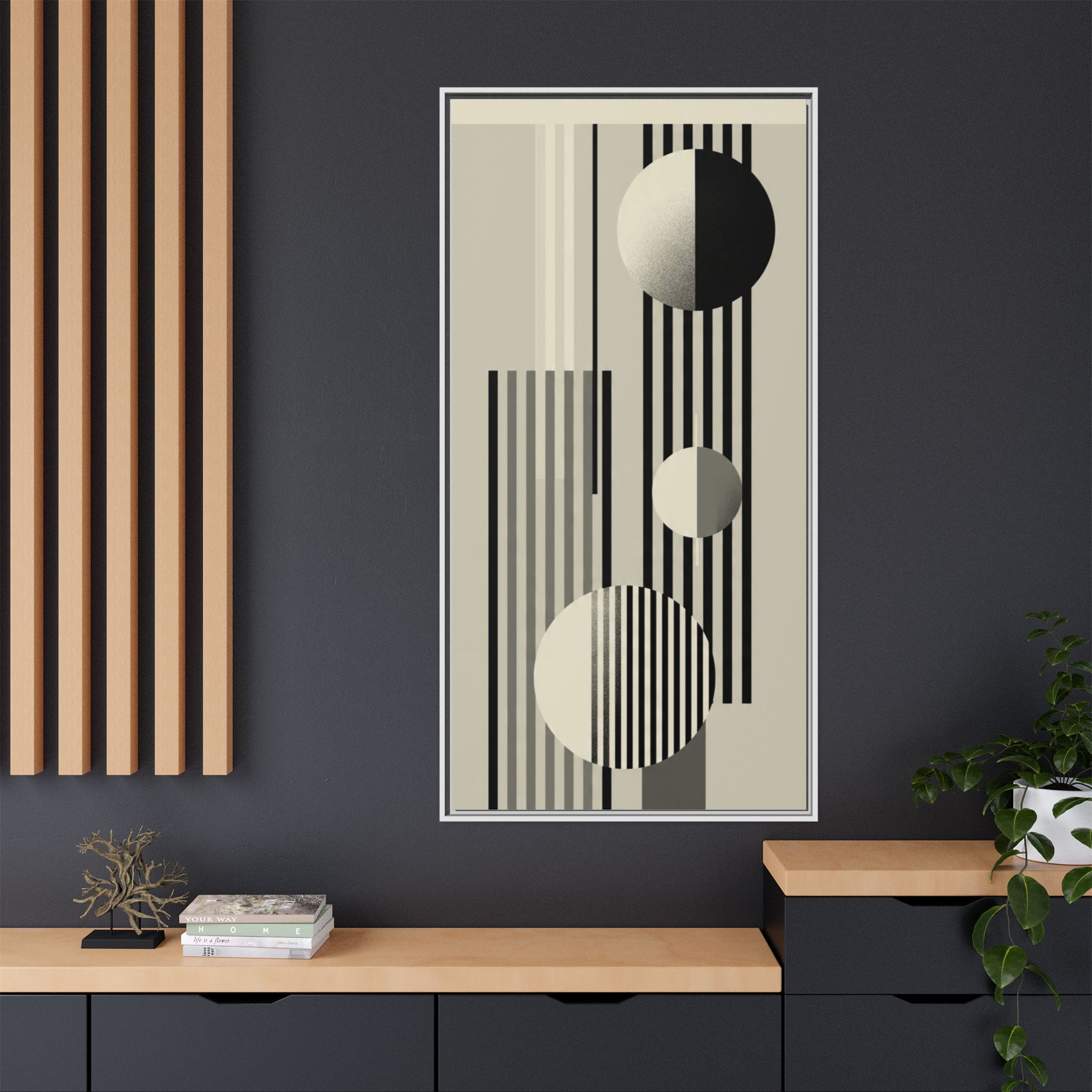 Abstract Geometric Canvas Print — Framed Matte Wall Art - Image 40
