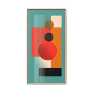 Mid-Century Geometric Matte Canvas Print (Framed)