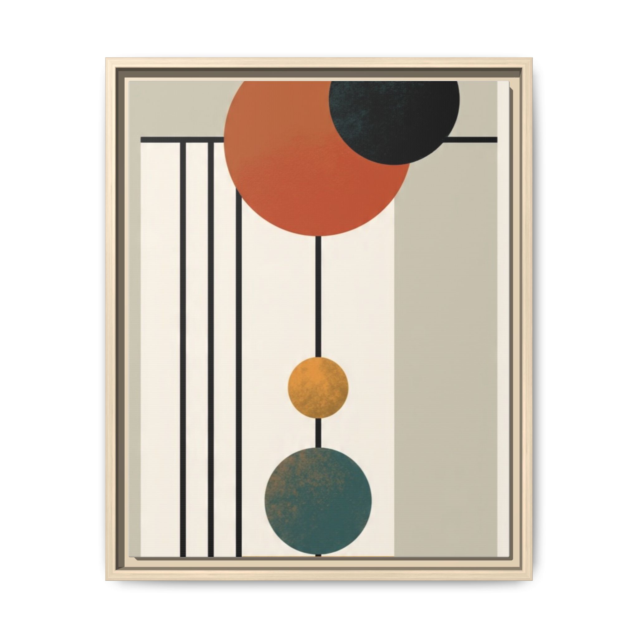 Abstract Geometric Wall Art Print — Matte Framed Canvas - Image 145