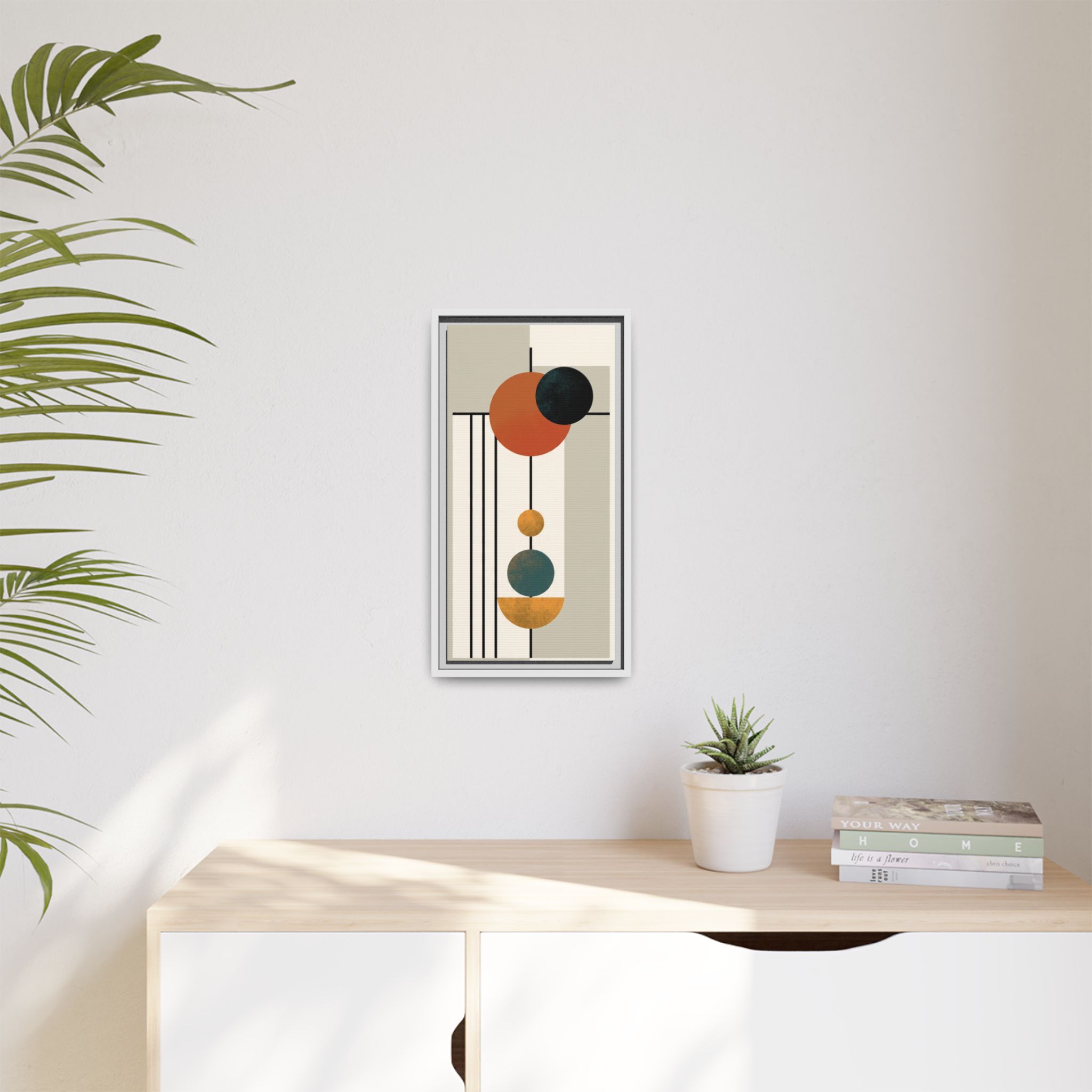 Abstract Geometric Wall Art Print — Matte Framed Canvas - Image 83