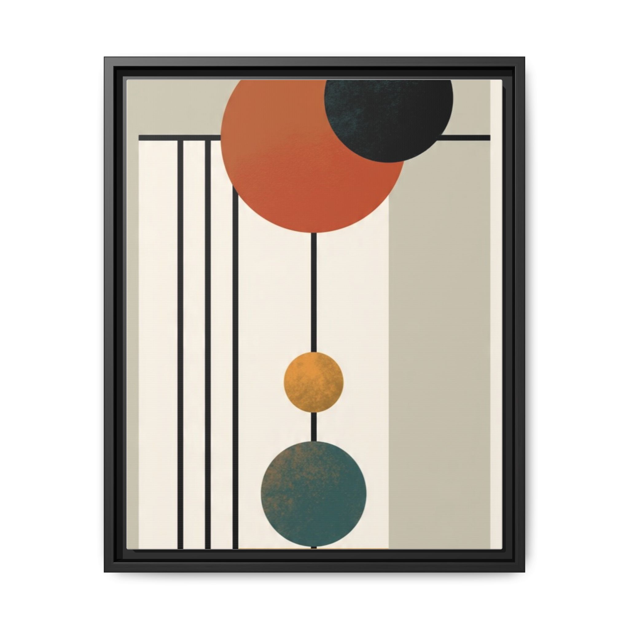 Abstract Geometric Wall Art Print — Matte Framed Canvas - Image 157