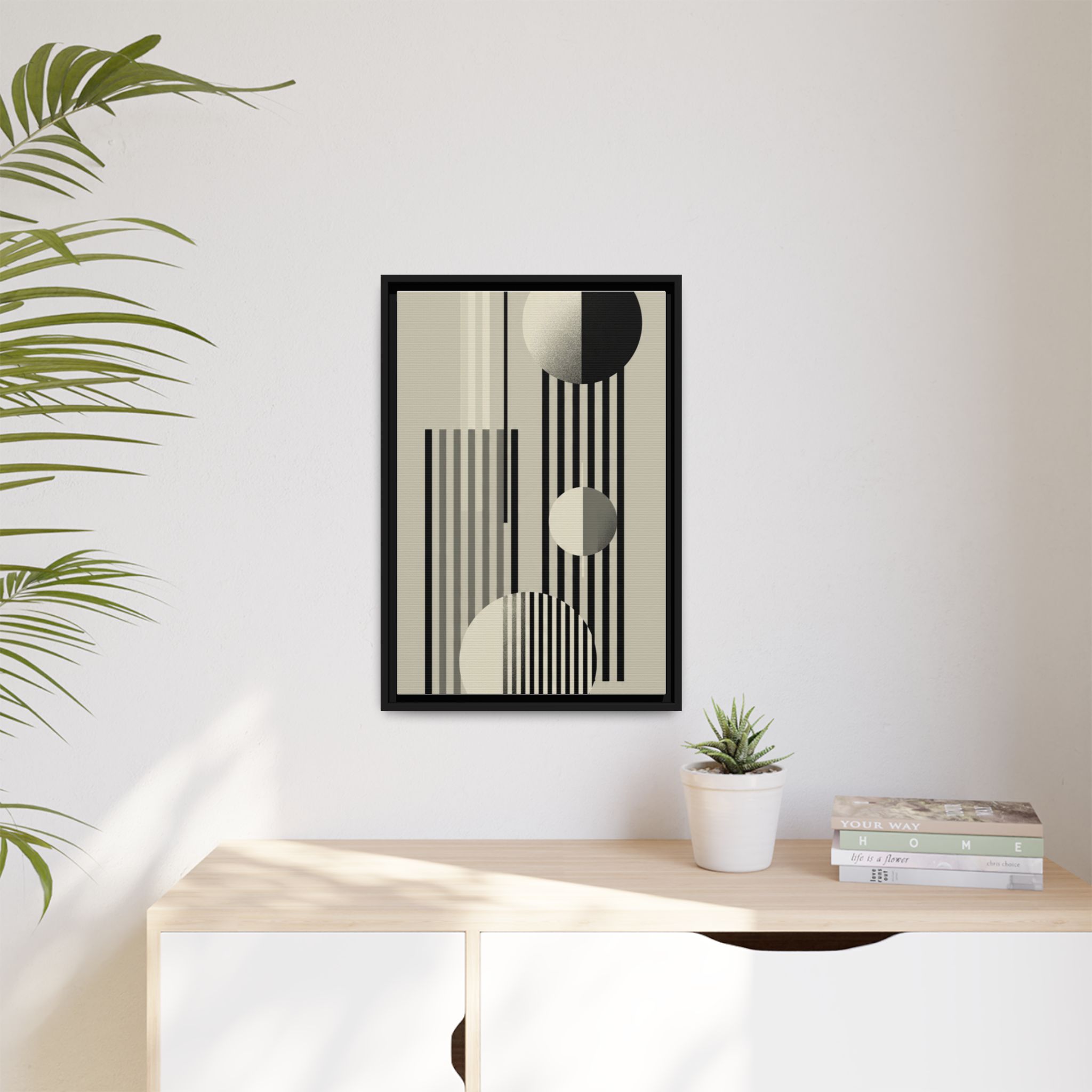 Abstract Geometric Canvas Print — Framed Matte Wall Art - Image 243