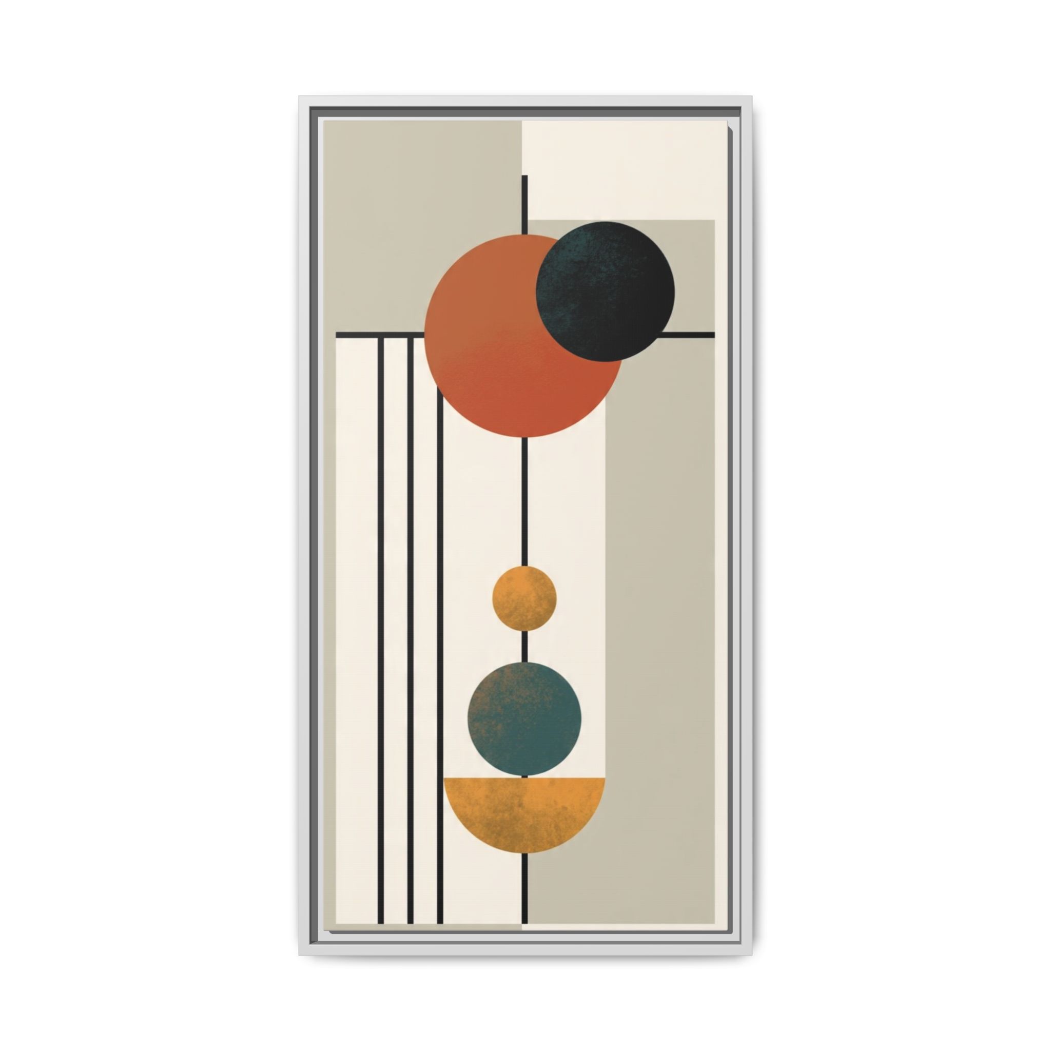 Abstract Geometric Wall Art Print — Matte Framed Canvas - Image 197