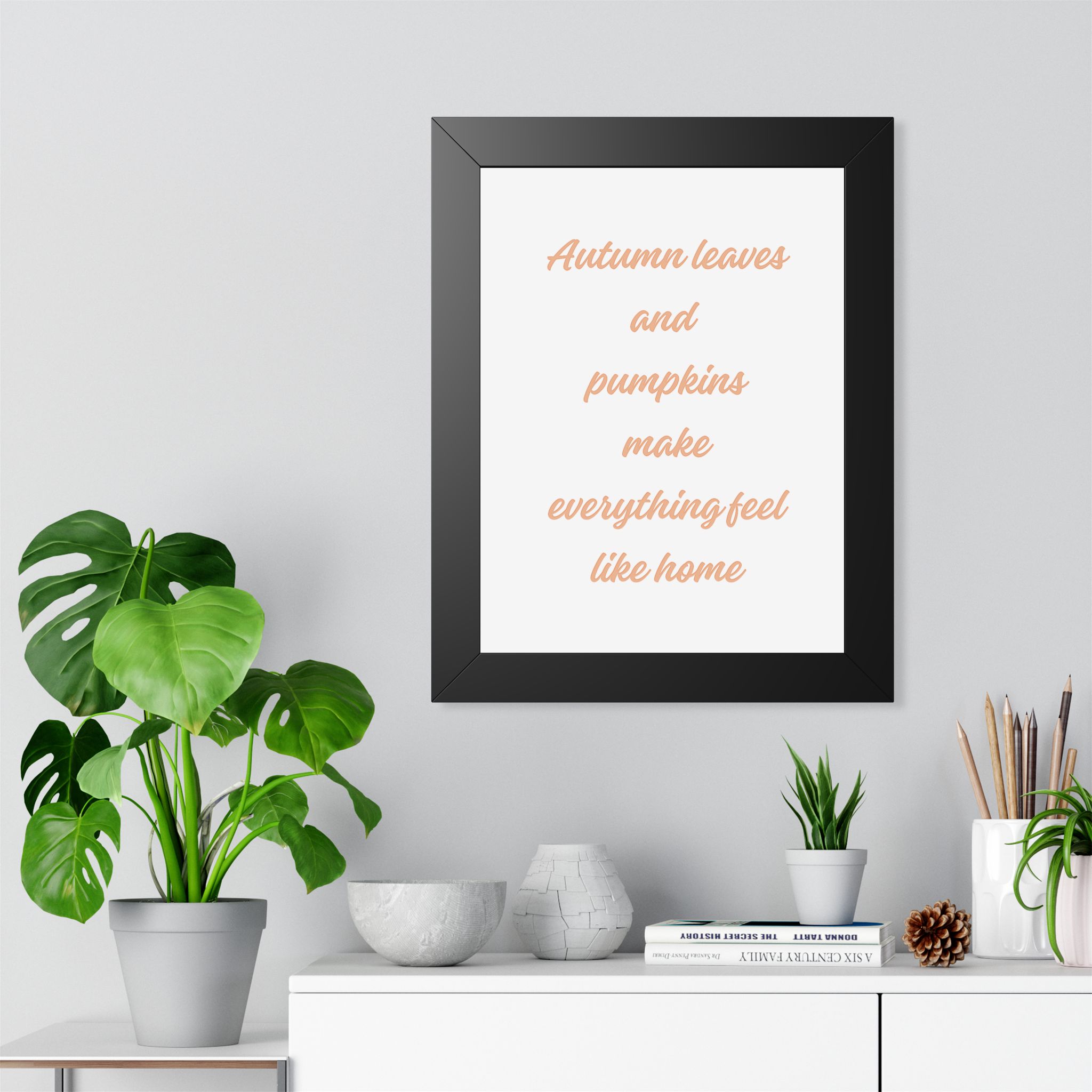 Autumn Leaves and Pumpkins Framed Poster — Cozy Fall Wall Art - Image 6