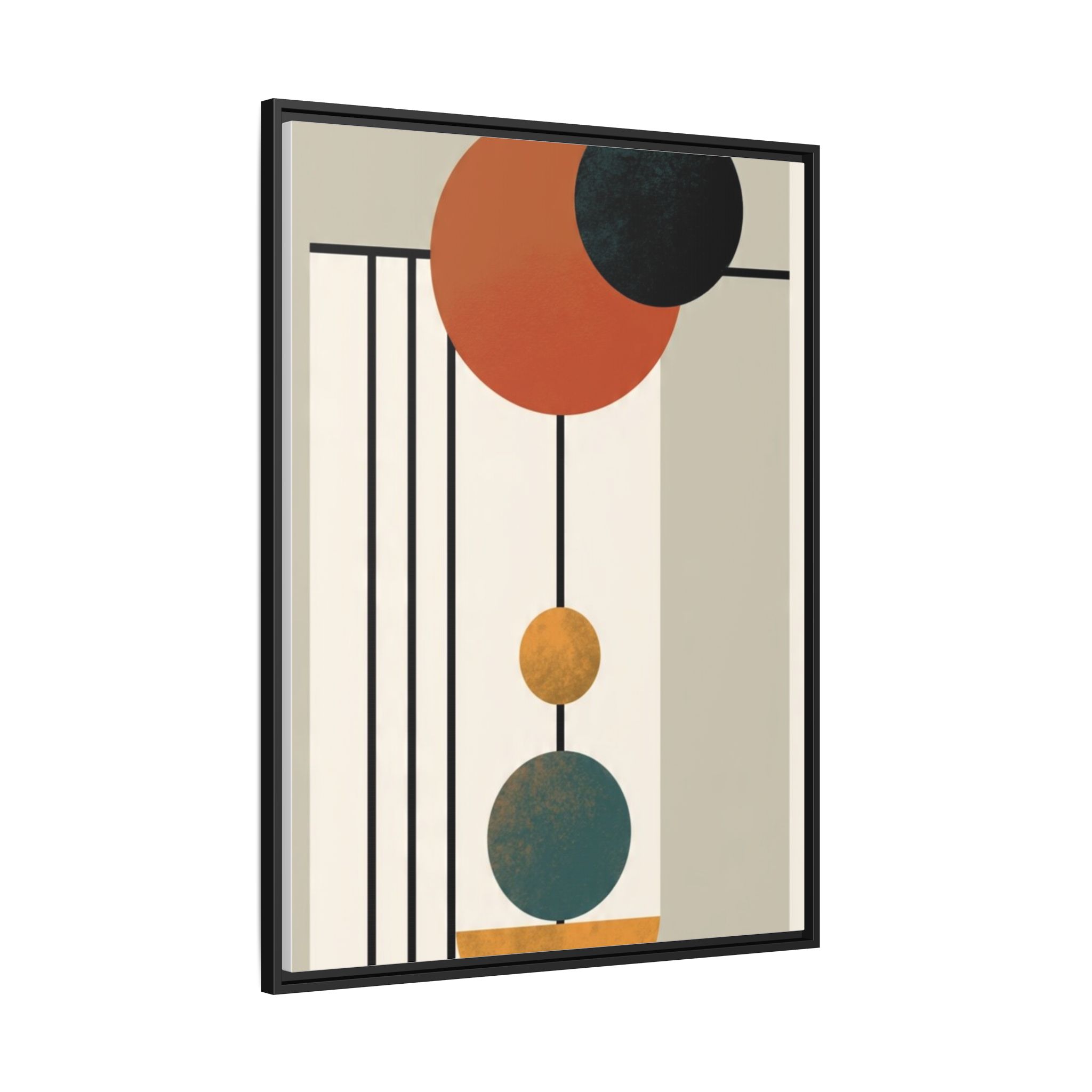 Abstract Geometric Wall Art Print — Matte Framed Canvas - Image 30